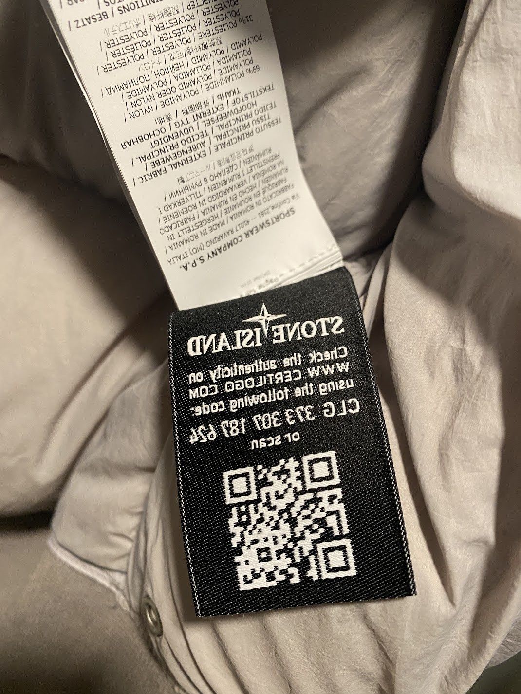 Stone Island stone island poly frame down TC seersucker nylon pearl grey Size US L / EU 52-54 / 3 - 7 Thumbnail