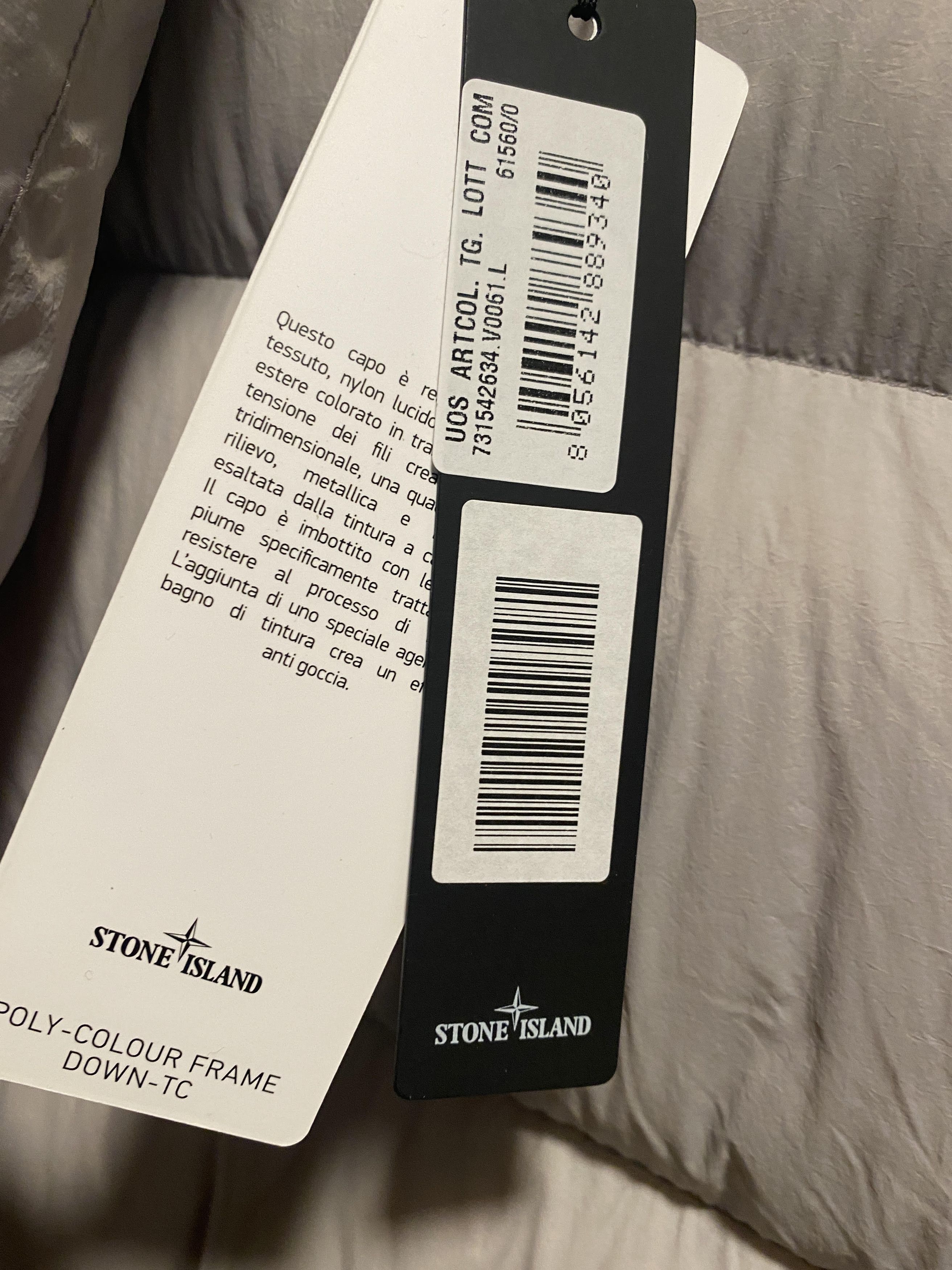 Stone Island stone island poly frame down TC seersucker nylon pearl grey Size US L / EU 52-54 / 3 - 8 Thumbnail