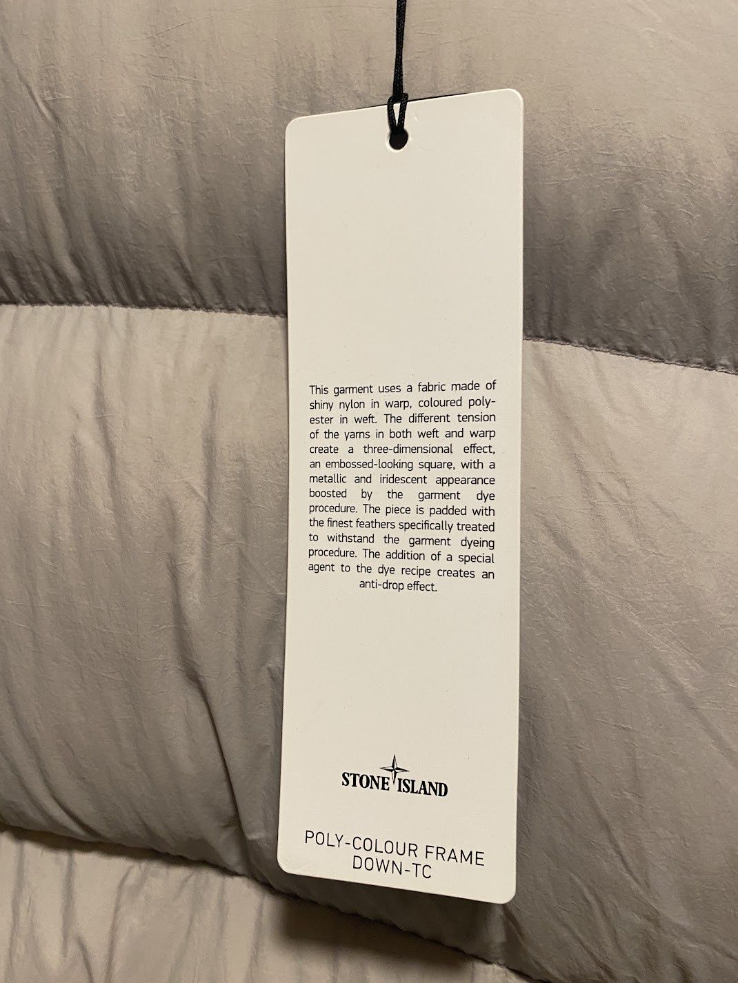 Stone Island stone island poly frame down TC seersucker nylon pearl grey Size US L / EU 52-54 / 3 - 14 Thumbnail