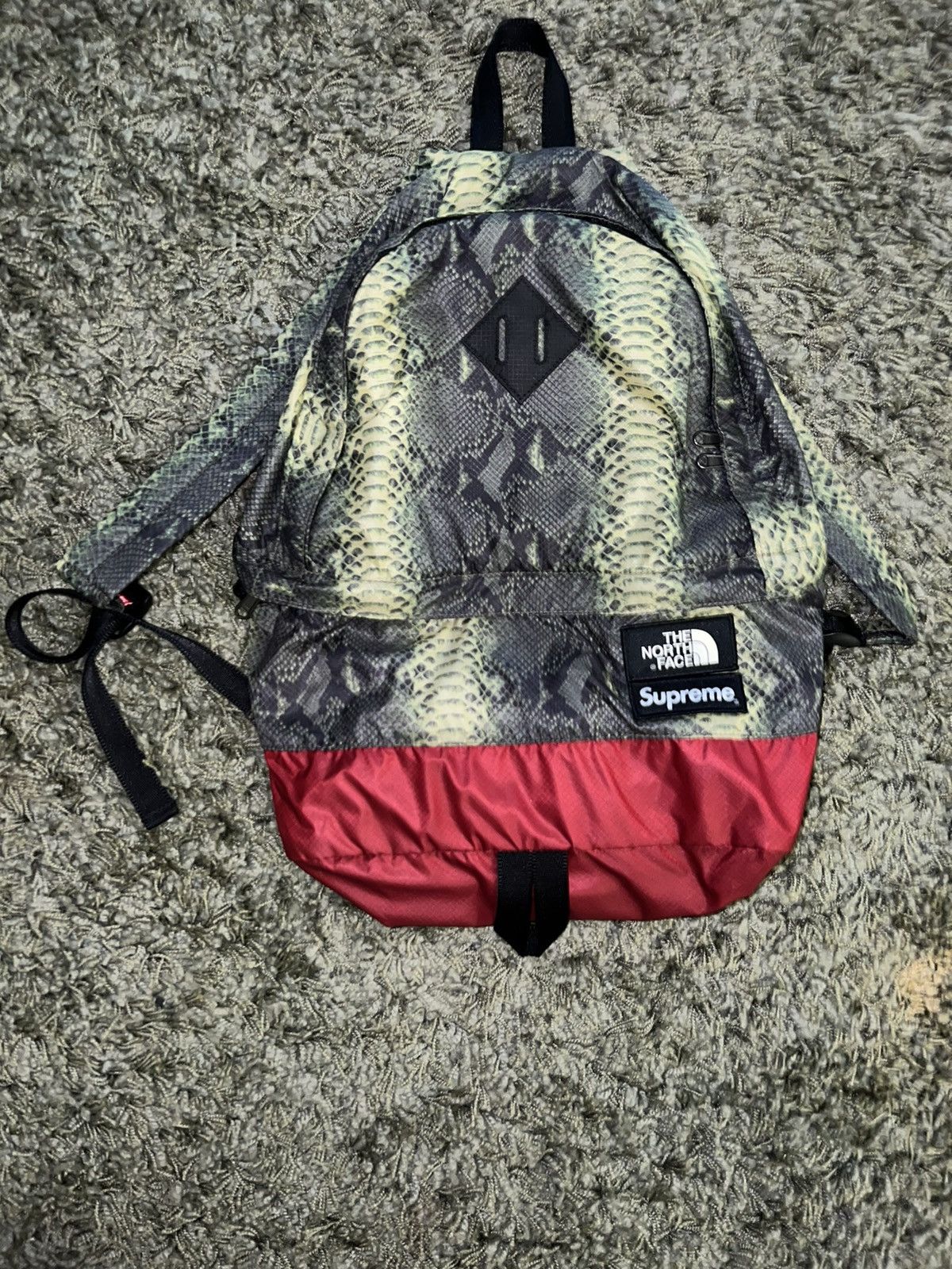 Supreme north best sale face snakeskin bag