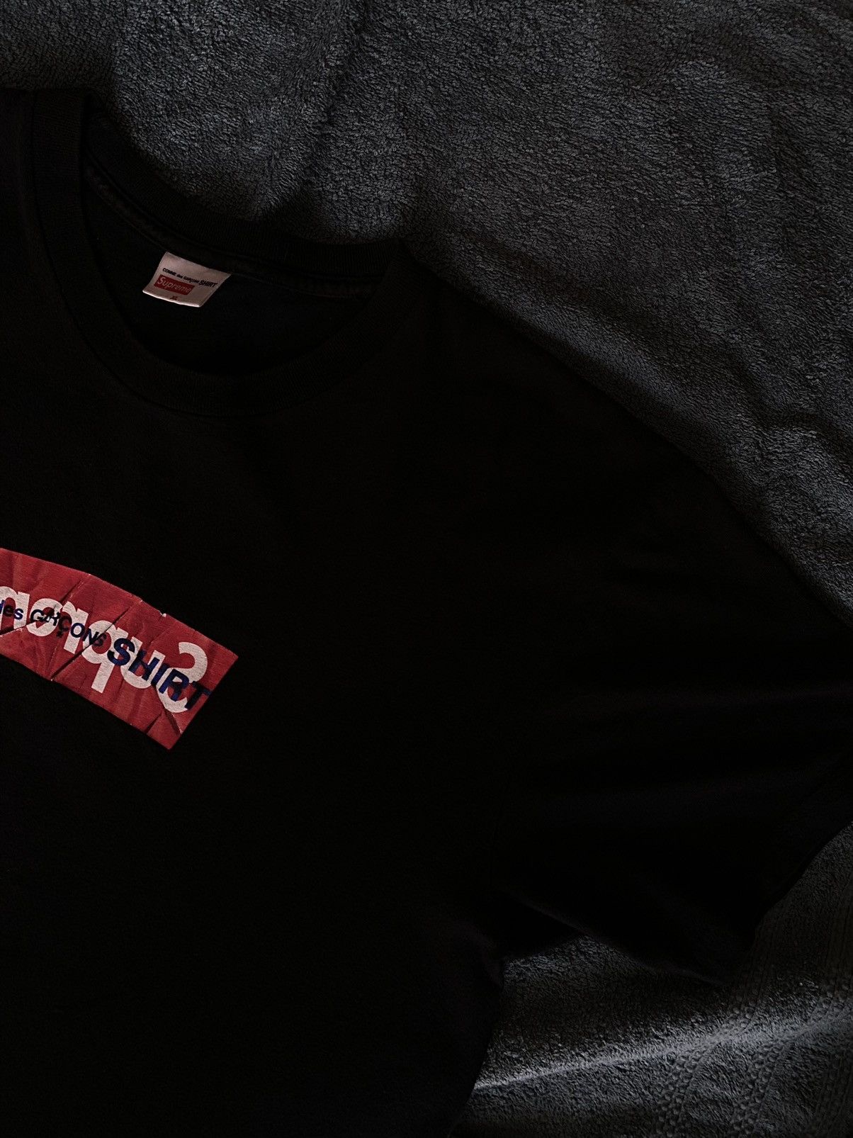 Supreme Supreme x CDG Box Logo Tee Black Size US XL / EU 56 / 4 - 1 Thumbnail