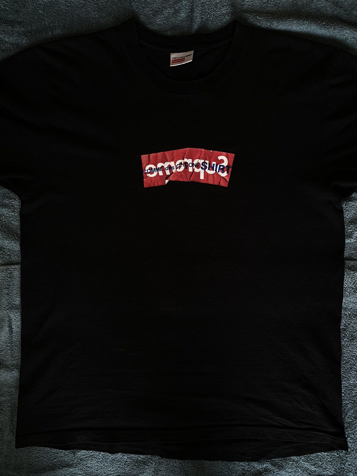 Supreme Supreme x CDG Box Logo Tee Black Size US XL / EU 56 / 4 - 4 Thumbnail