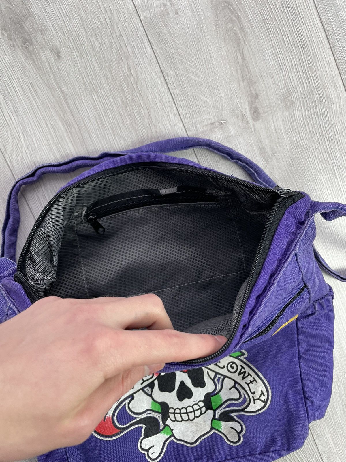 Christian Audigier × Ed Hardy × Vintage Ed Hardy Rare Purple Messenger / Shoulder Bag Size ONE SIZE - 6 Thumbnail