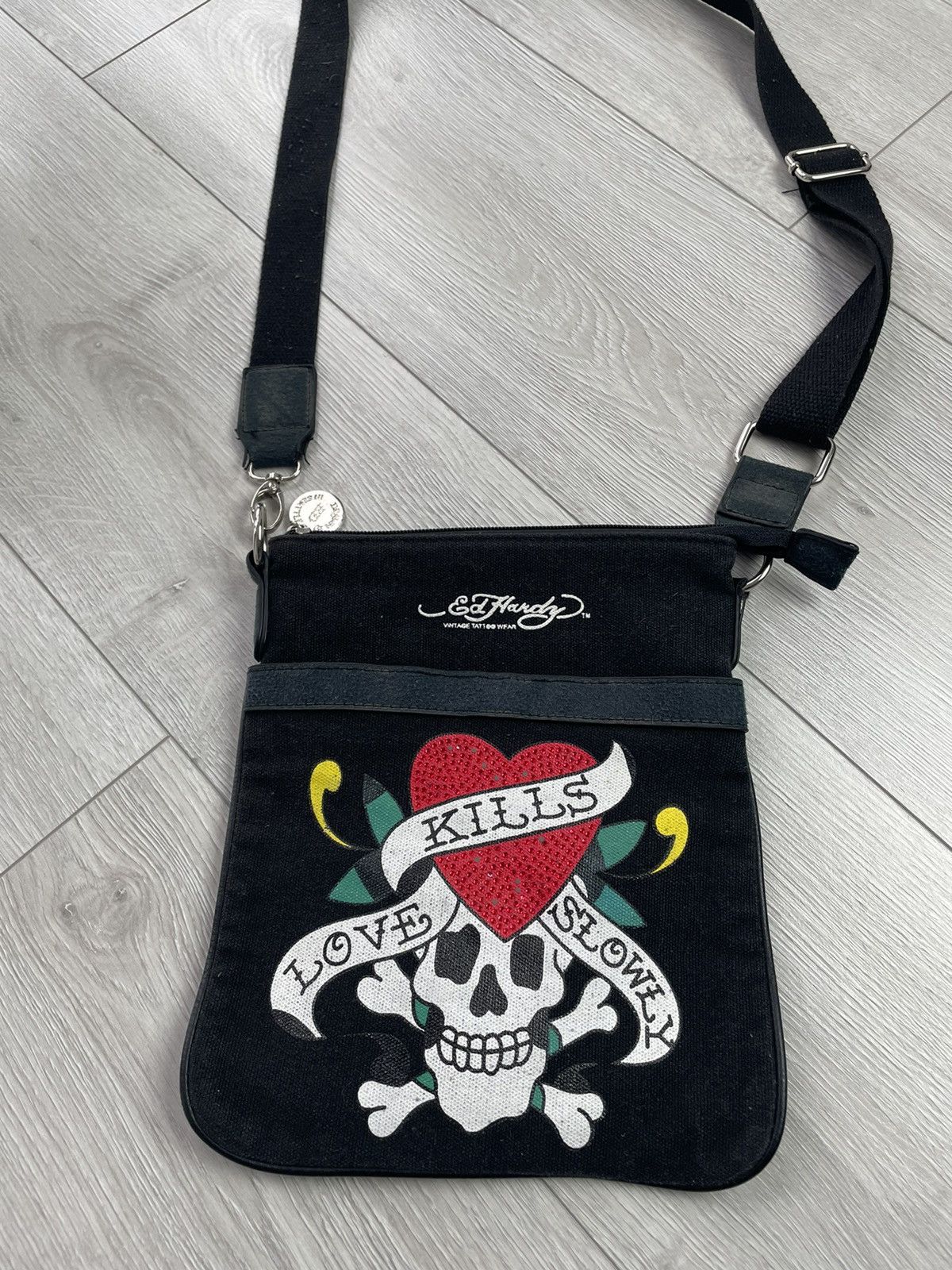 Christian Audigier × Ed Hardy × Vintage Ed Hardy Vintage Messenger / Shoulder Bag Yoo Size ONE SIZE - 2 Thumbnail