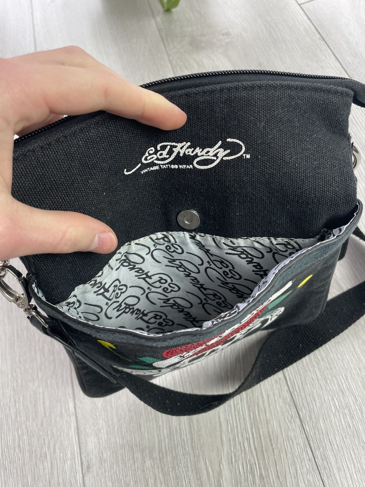 Christian Audigier × Ed Hardy × Vintage Ed Hardy Vintage Messenger / Shoulder Bag Yoo Size ONE SIZE - 6 Thumbnail