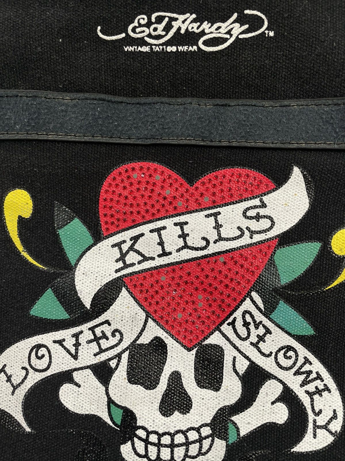 Christian Audigier × Ed Hardy × Vintage Ed Hardy Vintage Messenger / Shoulder Bag Yoo Size ONE SIZE - 4 Thumbnail