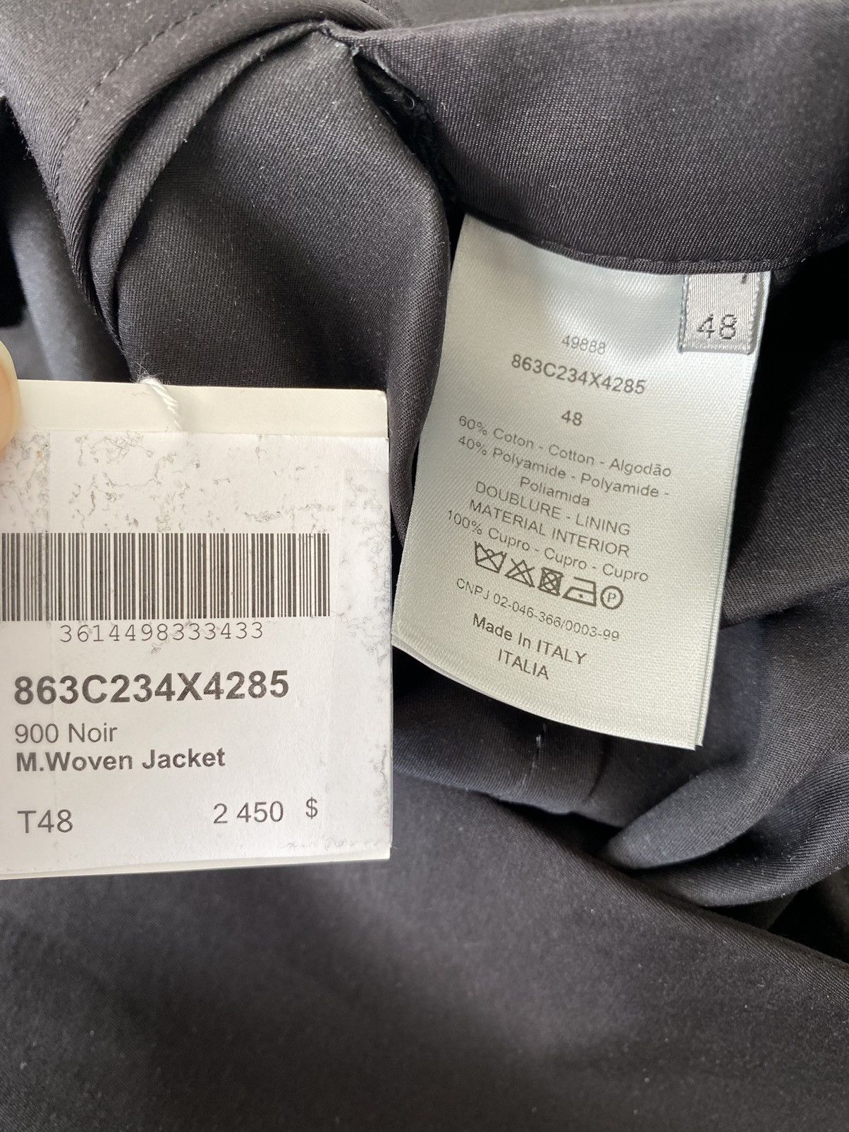 Dior Final- Dior Single-breasted M.Woven jacket blazer suit Black Size 38R - 8 Thumbnail