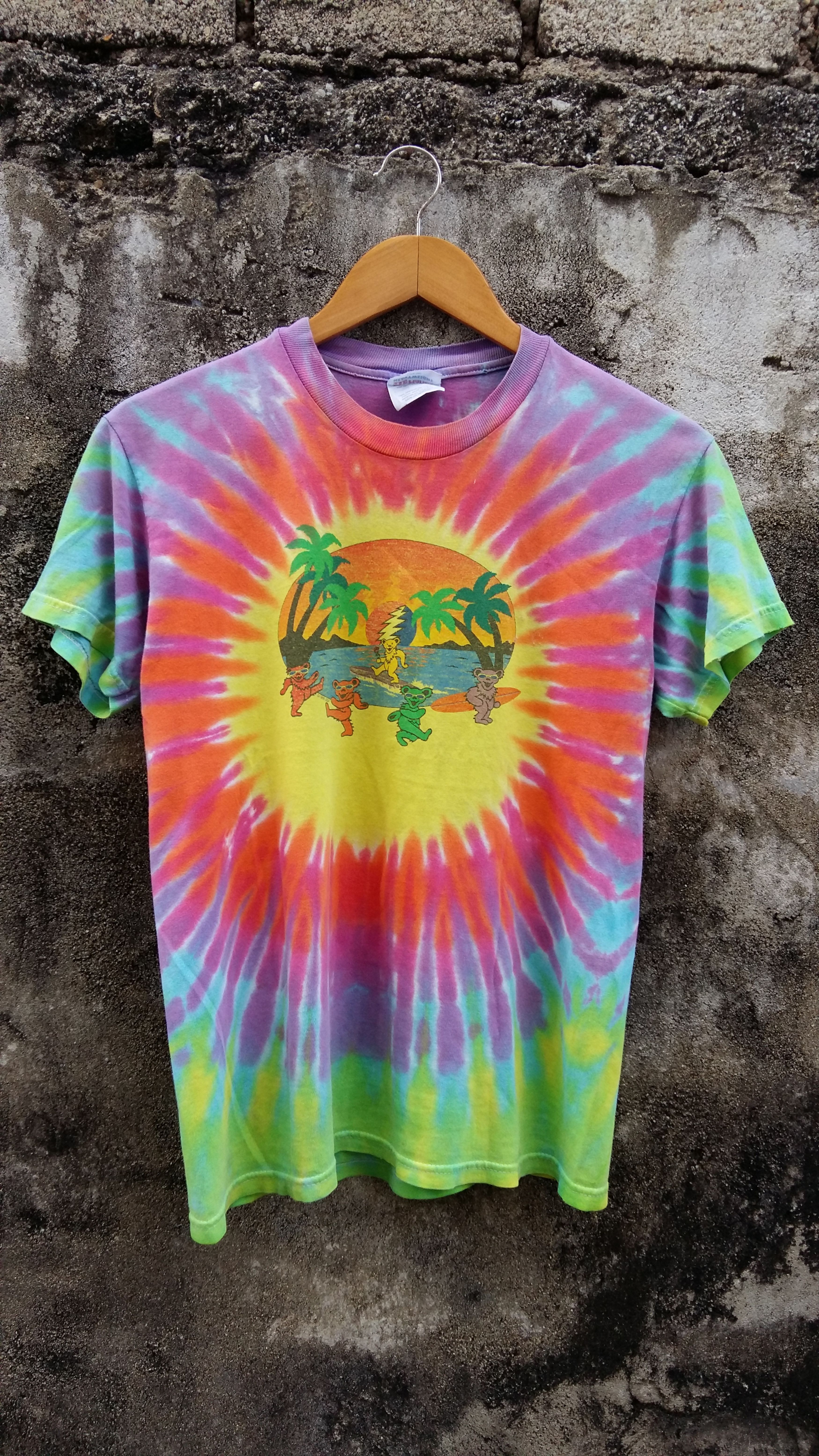 Band Tees × Grateful Dead × Vintage Rare!! Vintage 90s Grateful Dead Tie Dye Tshirt Size US S / EU 44-46 / 1 - 2 Thumbnail