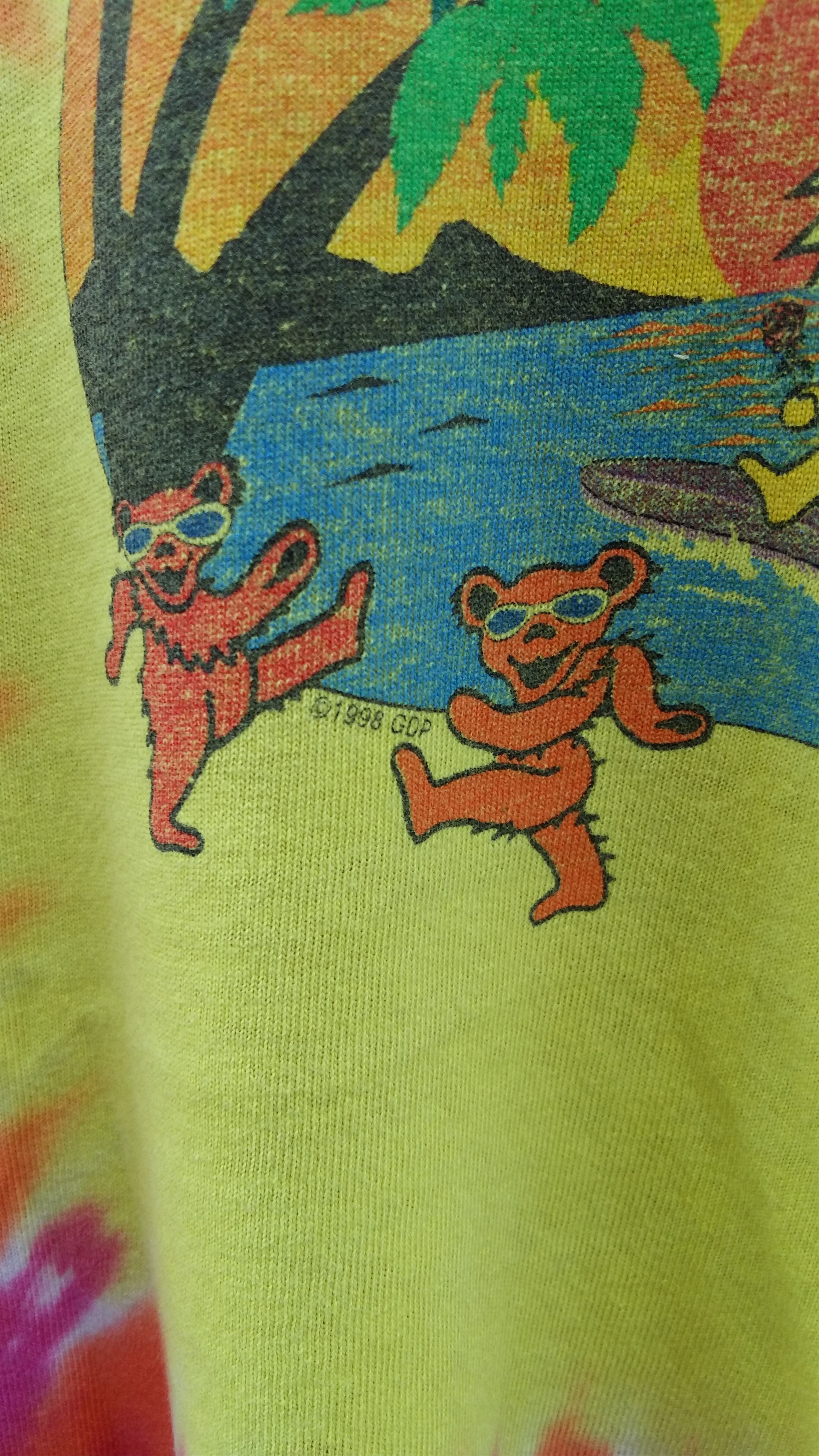 Band Tees × Grateful Dead × Vintage Rare!! Vintage 90s Grateful Dead Tie Dye Tshirt Size US S / EU 44-46 / 1 - 5 Thumbnail