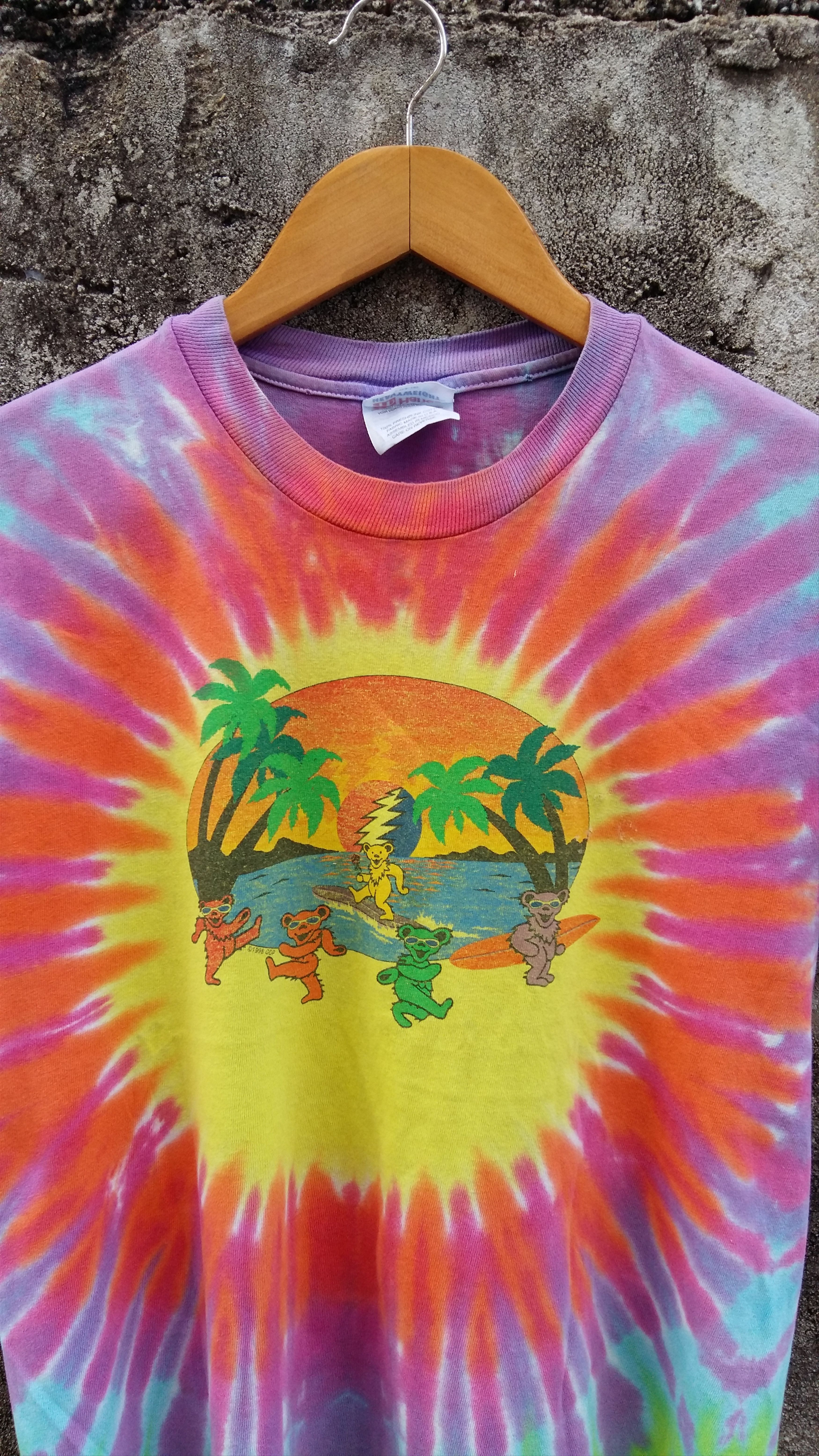 Band Tees × Grateful Dead × Vintage Rare!! Vintage 90s Grateful Dead Tie Dye Tshirt Size US S / EU 44-46 / 1 - 1 Thumbnail