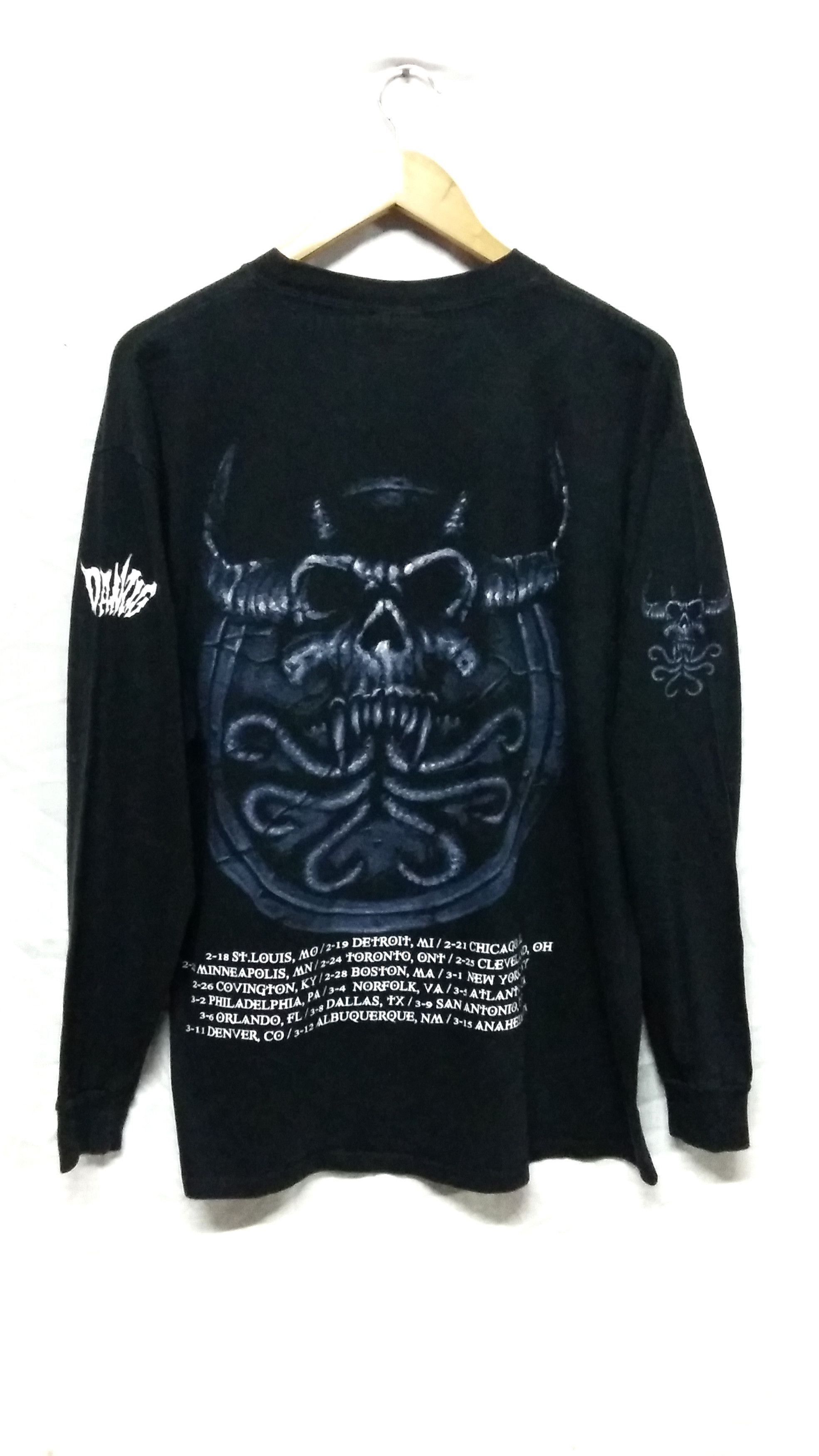 image of Band Tees x Rock Tees vintage Danzig "circle Of Snakes" Longsleeve Shirt in Black (Size Large)