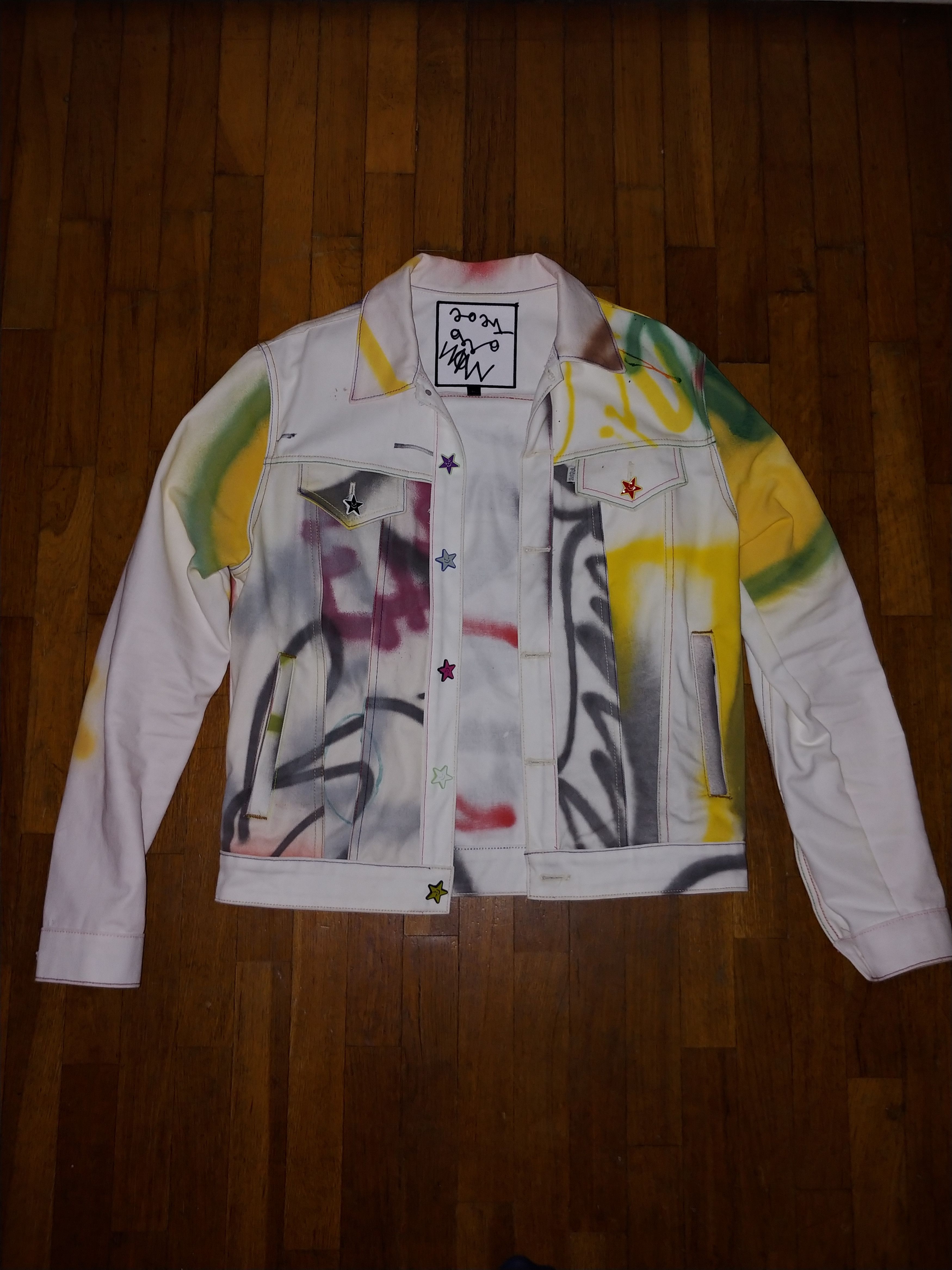 Therapy Denim Jacket Asspizza 2021 Size Large