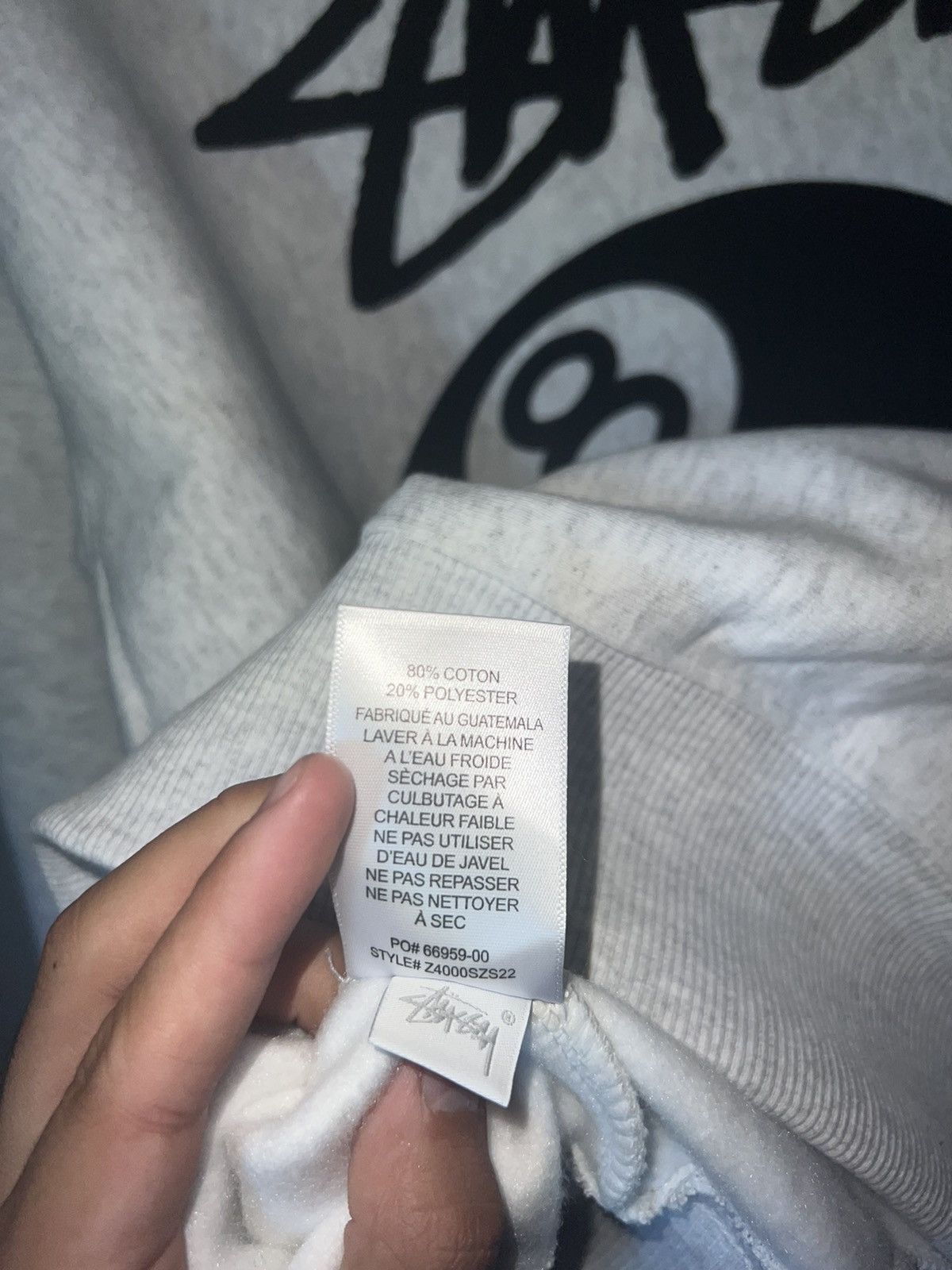 Rare × Streetwear × Stussy Grey Stussy 8 Ball Zip Up Hoodie Rare × Streetwear × Stussy Grey Stussy 8 Ball Zip Up Hoodie
