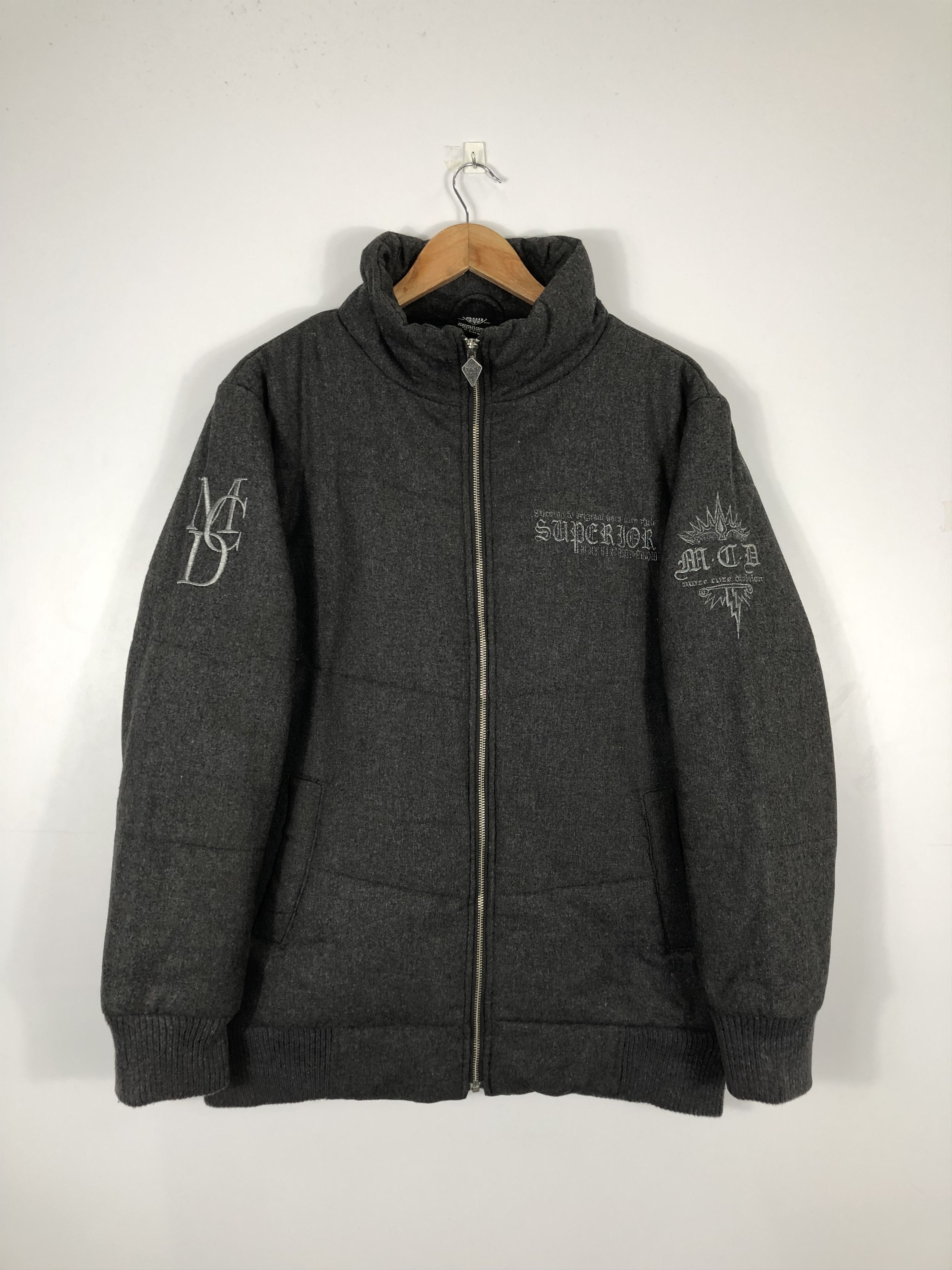 Vintage Vintage Varsity Jacket Reversible Puffer Wool Lining V0192 Size US XL / EU 56 / 4 - 1 Thumbnail