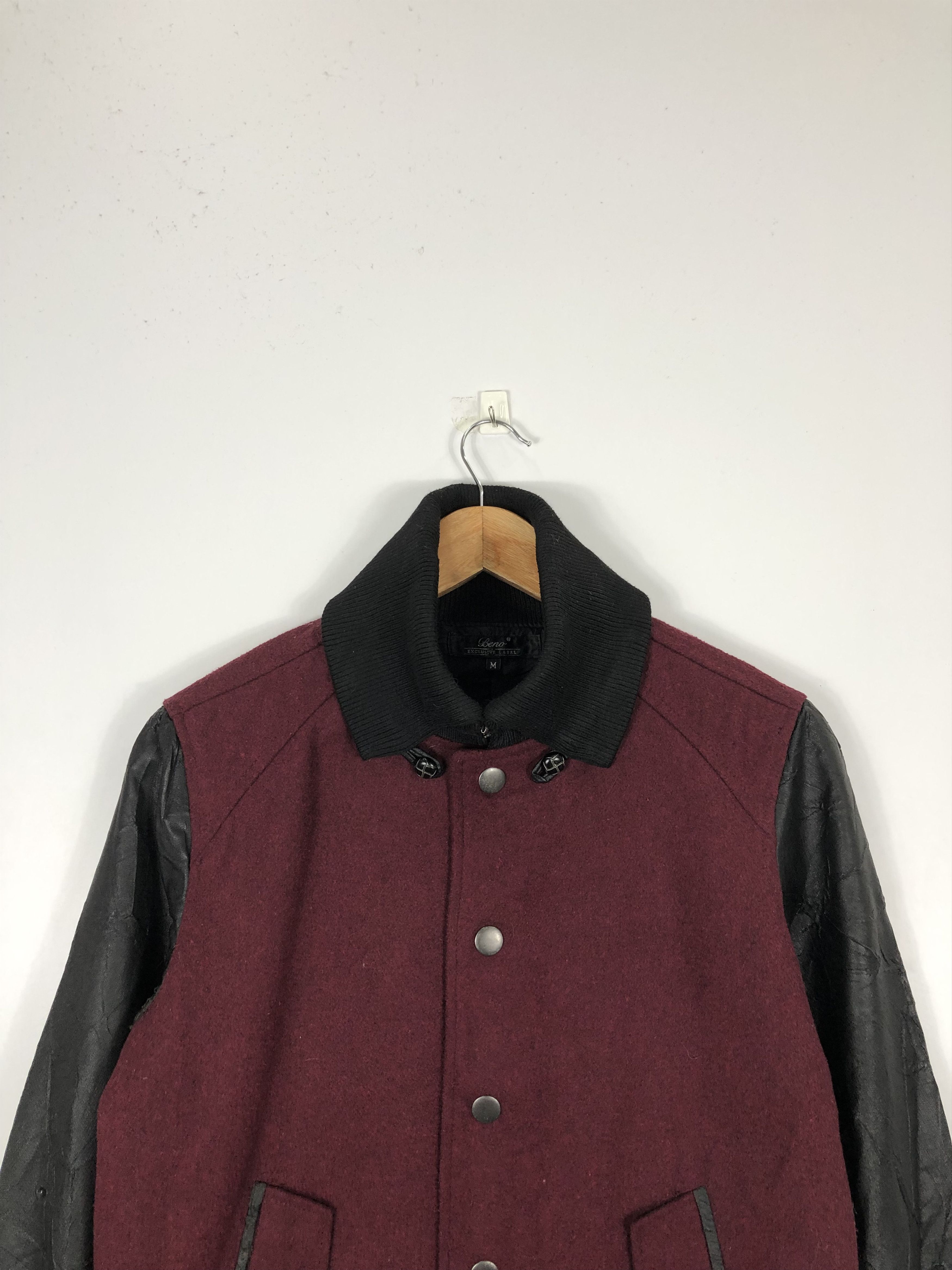 Vintage Vintage Japanese Brand Varsity Jacket Leather V0191 Size US M / EU 48-50 / 2 - 2 Thumbnail