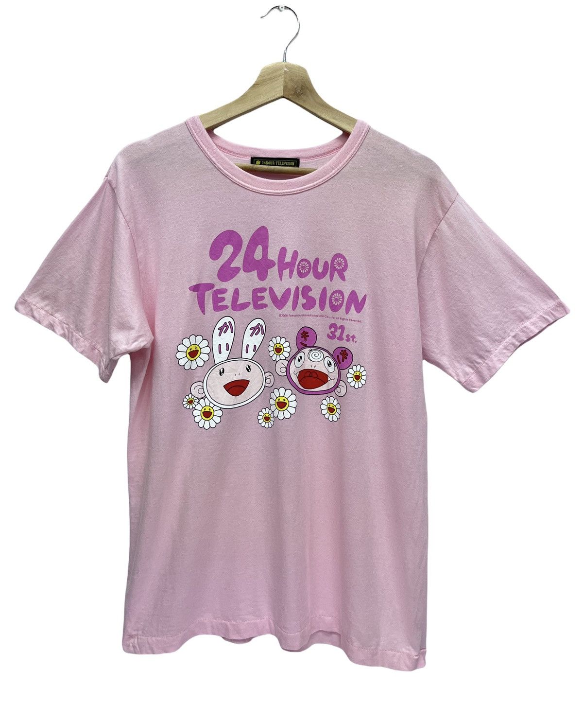 Takashi Murakami 🌸 TAKASHI MURAKAMI x 24HOUR TV JAPAN 31st Ann.Pink T-Shirt Size US M / EU 48-50 / 2 - 1 Thumbnail