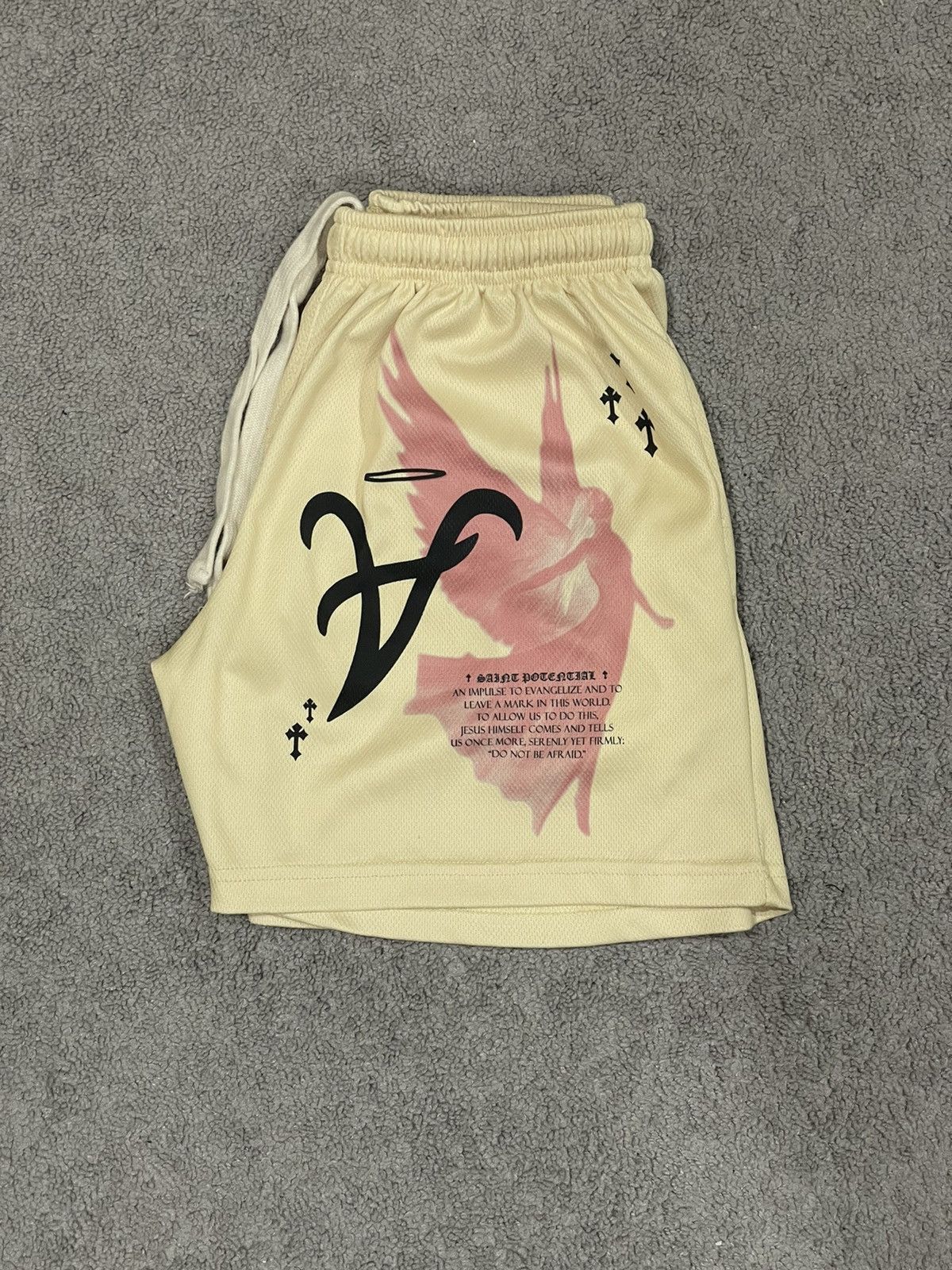 2024 Saint Potential Cream Shorts Size Small