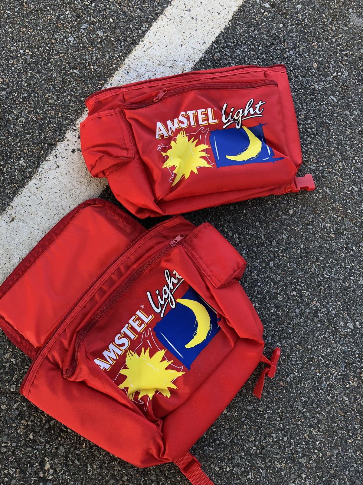 Vintage (2) 70s Vintage Amstel Light Beer Bags, NO STRAP! Size ONE SIZE - 1 Thumbnail