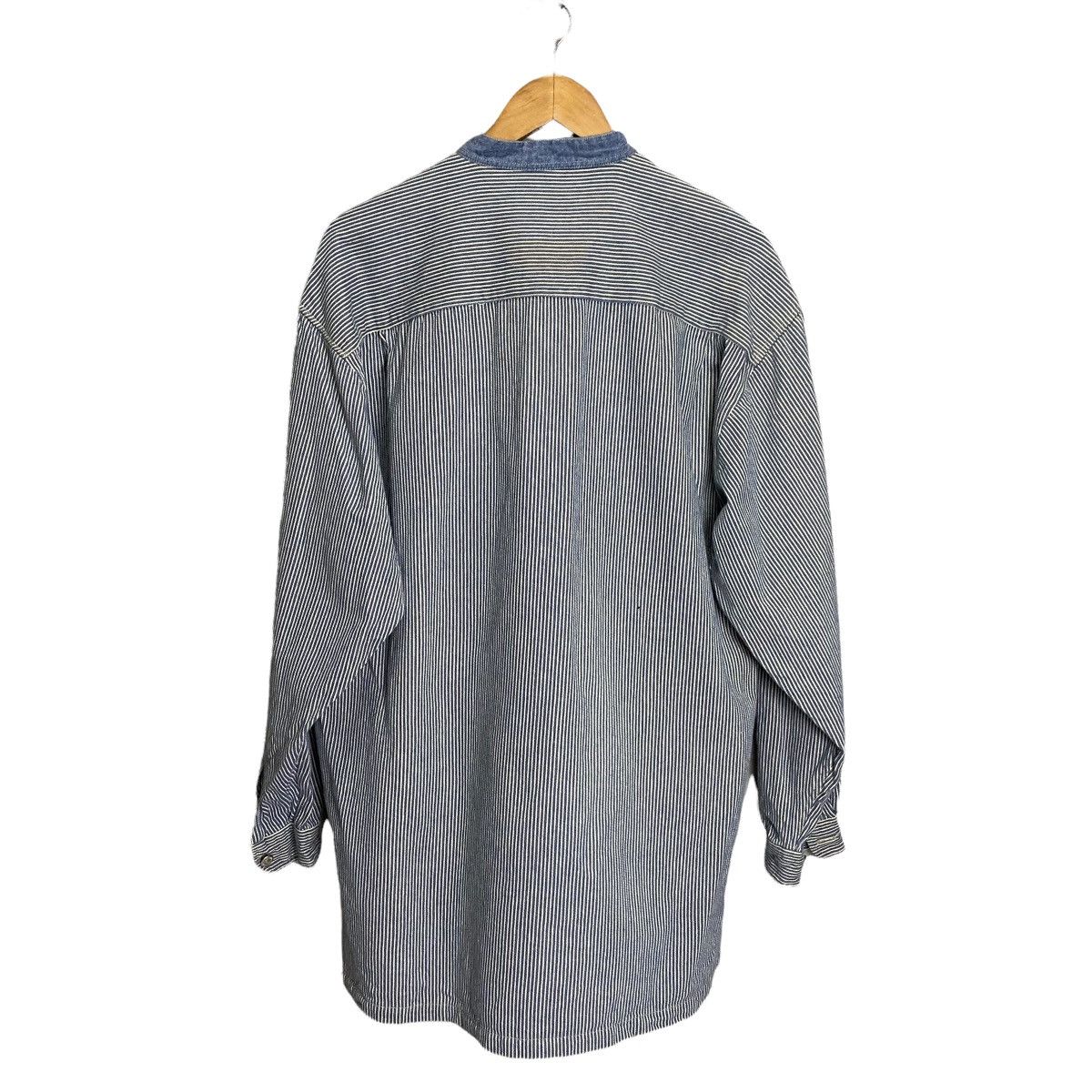 Japanese Brand vintage hickori henley shirt double pocket Size US L / EU 52-54 / 3 - 2 Thumbnail