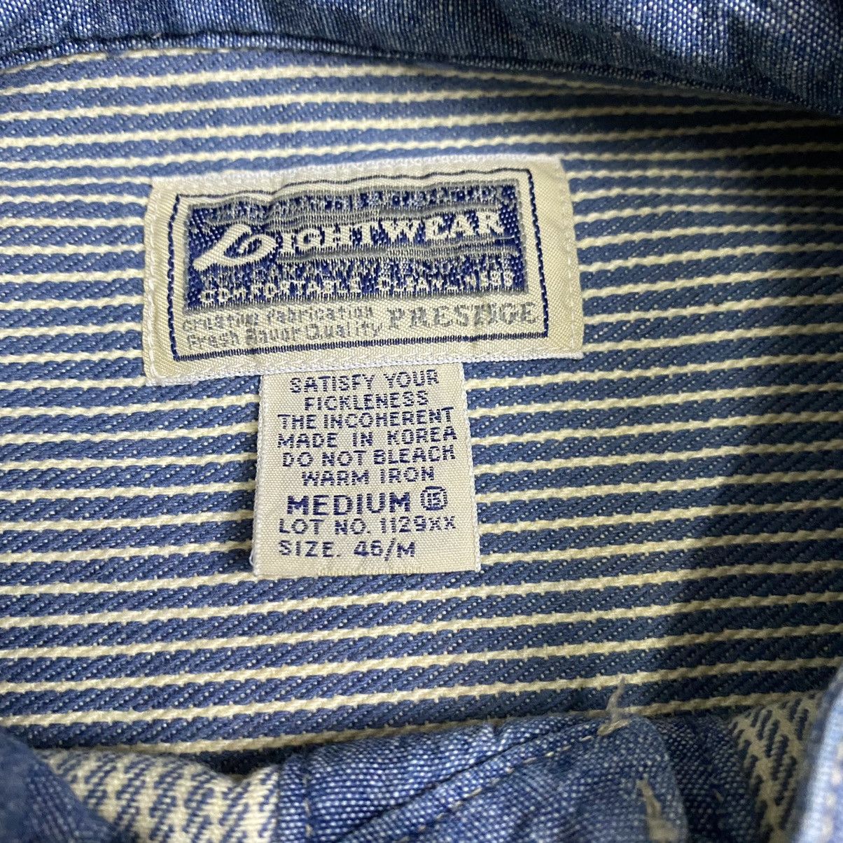 Japanese Brand vintage hickori henley shirt double pocket Size US L / EU 52-54 / 3 - 9 Thumbnail
