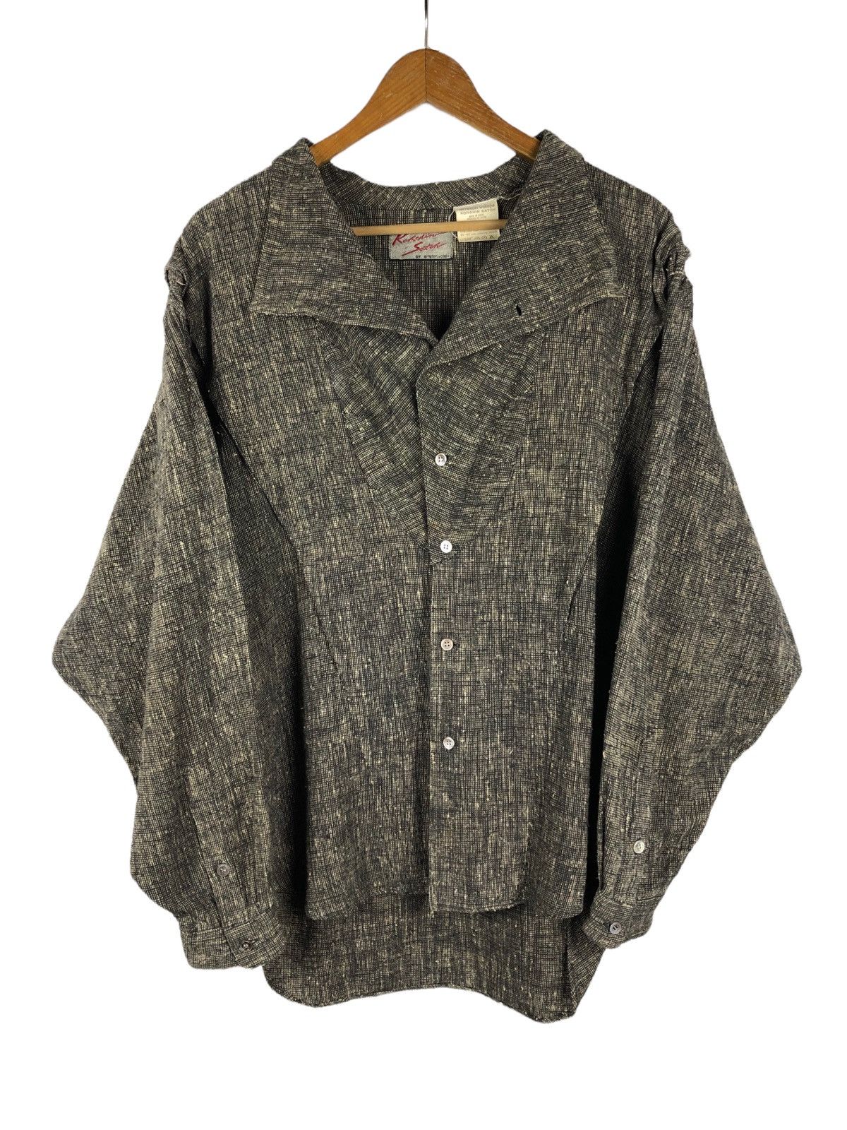 Japanese Brand Archive Kohshin Satoh 🇯🇵 Asymmetrical Button Up Shirt Size US M / EU 48-50 / 2 - 6 Thumbnail