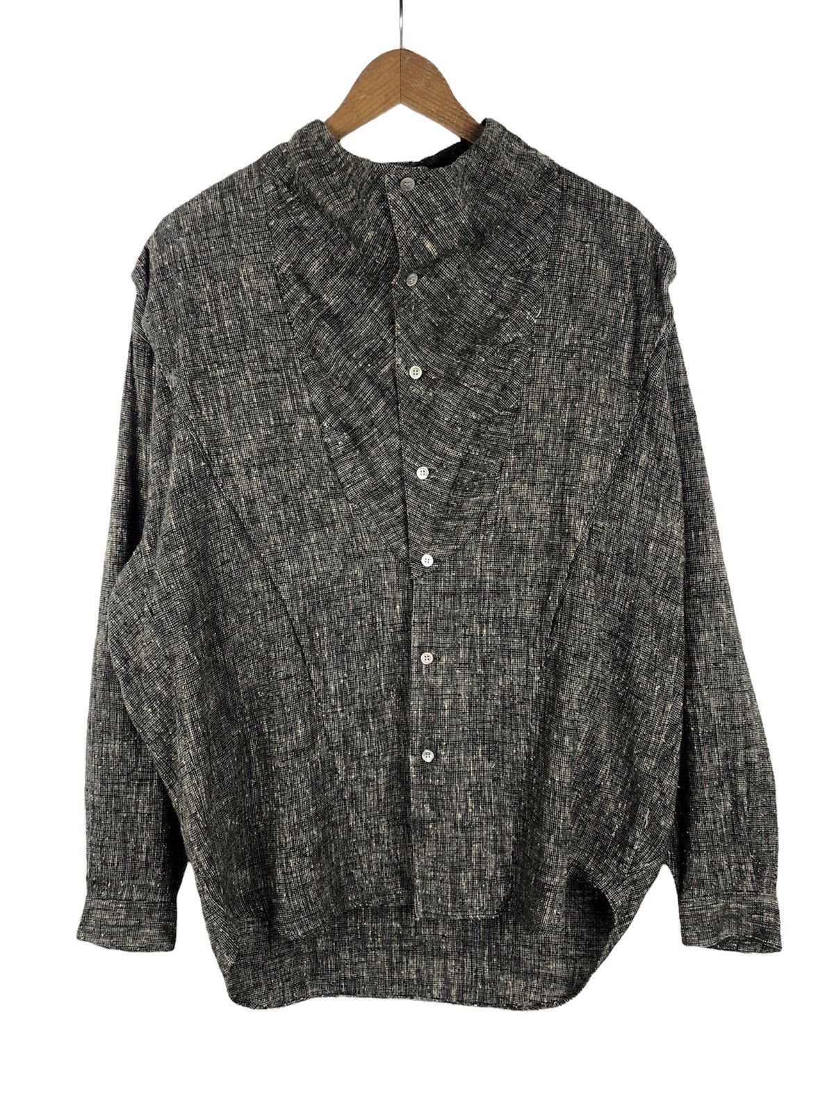 Japanese Brand Archive Kohshin Satoh 🇯🇵 Asymmetrical Button Up Shirt Size US M / EU 48-50 / 2 - 9 Thumbnail