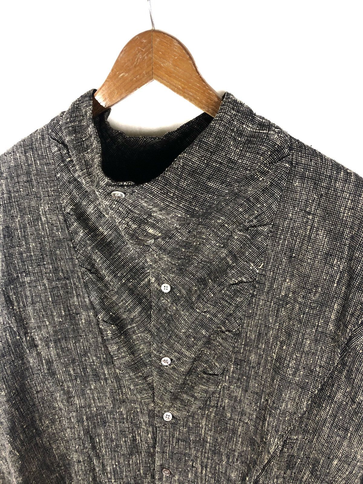 Japanese Brand Archive Kohshin Satoh 🇯🇵 Asymmetrical Button Up Shirt Size US M / EU 48-50 / 2 - 11 Thumbnail
