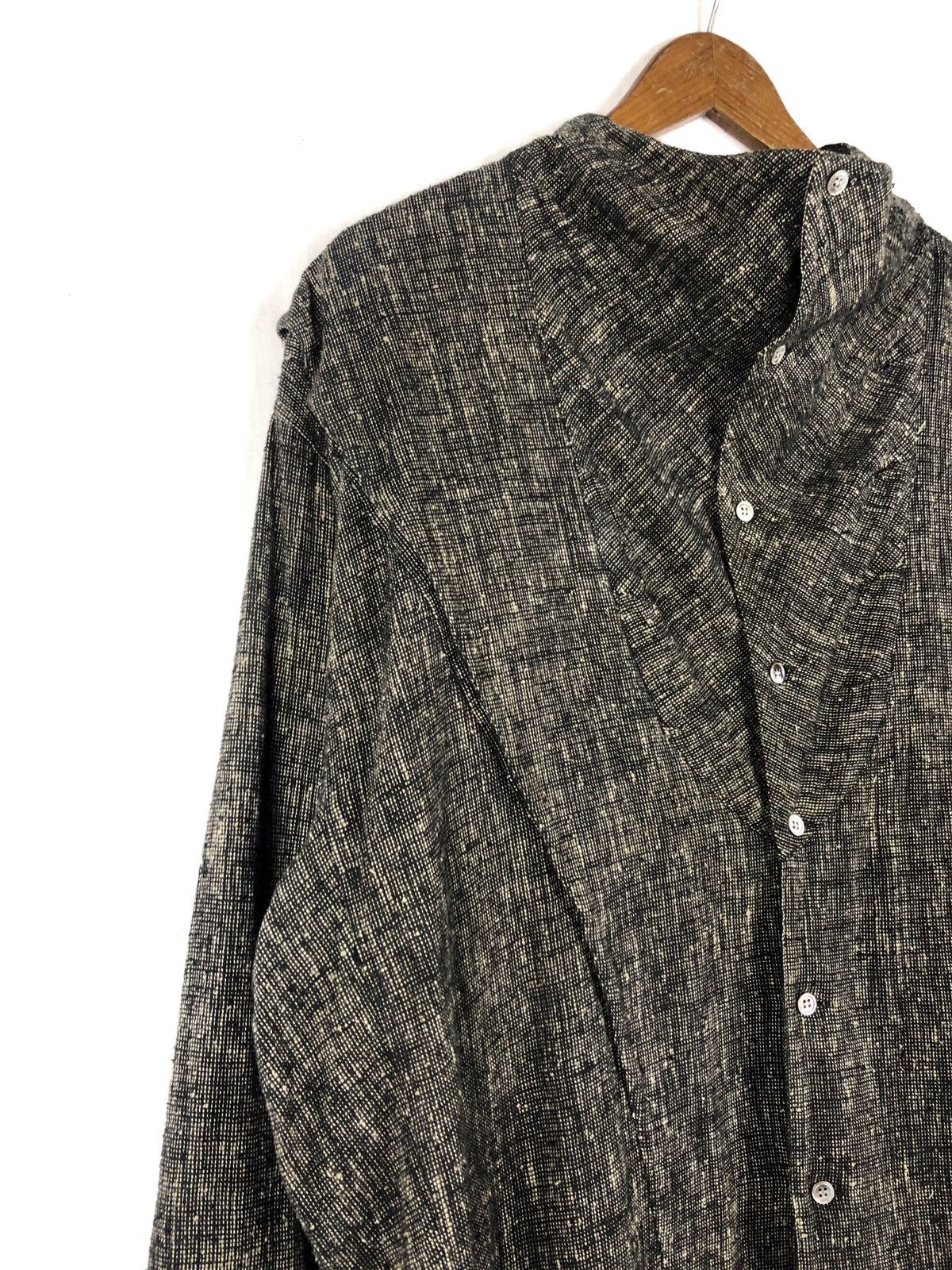 Japanese Brand Archive Kohshin Satoh 🇯🇵 Asymmetrical Button Up Shirt Size US M / EU 48-50 / 2 - 10 Thumbnail