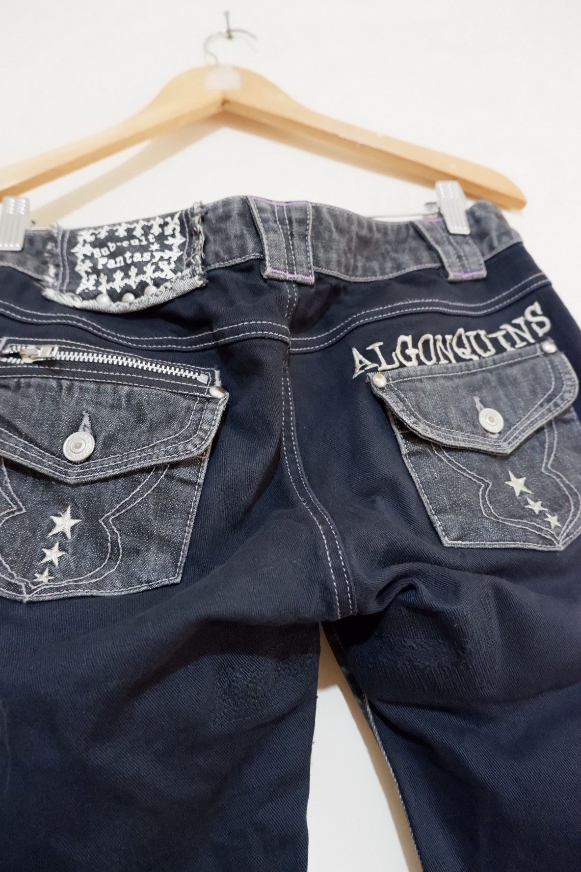 20471120 Y2K ALGONSQUINS Poem Distressed Jeans Size US 30 / EU 46 - 7 Thumbnail