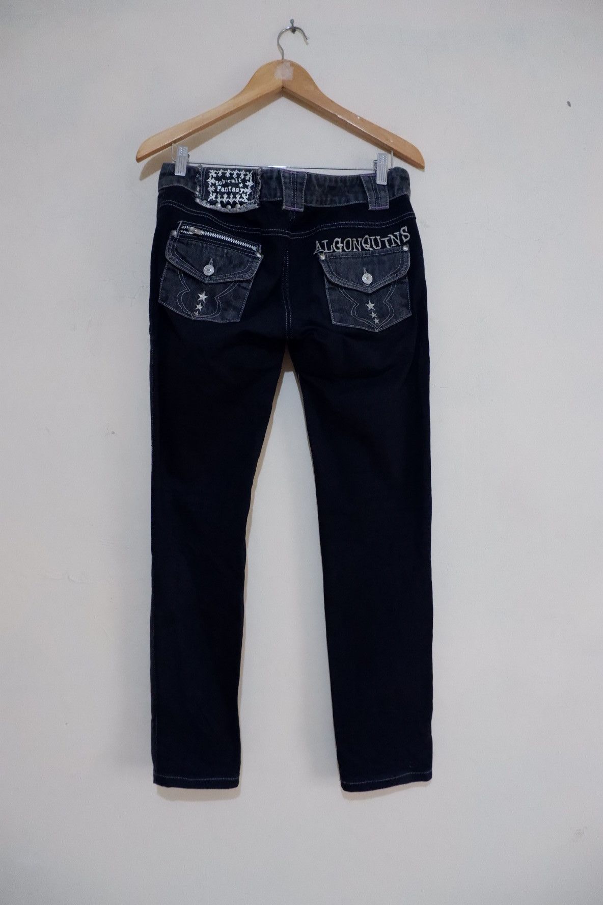 20471120 Y2K ALGONSQUINS Poem Distressed Jeans Size US 30 / EU 46 - 2 Thumbnail