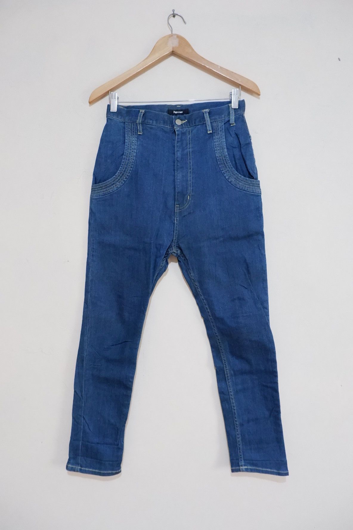 Ne-Net Vintage Ne net Issey Miyake Denim Long Pants Size US 29 - 2 Thumbnail