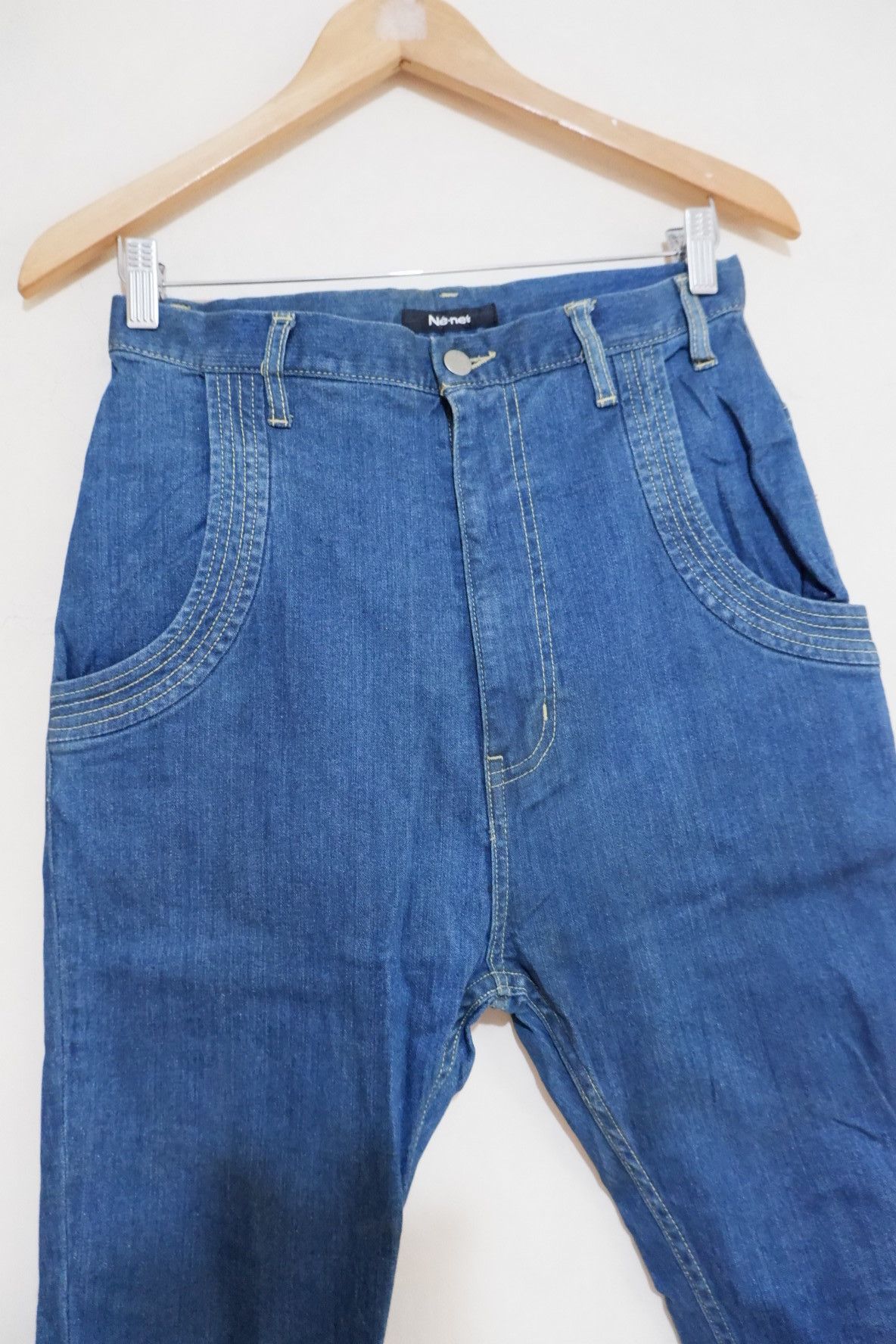 Ne-Net Vintage Ne net Issey Miyake Denim Long Pants Size US 29 - 4 Thumbnail