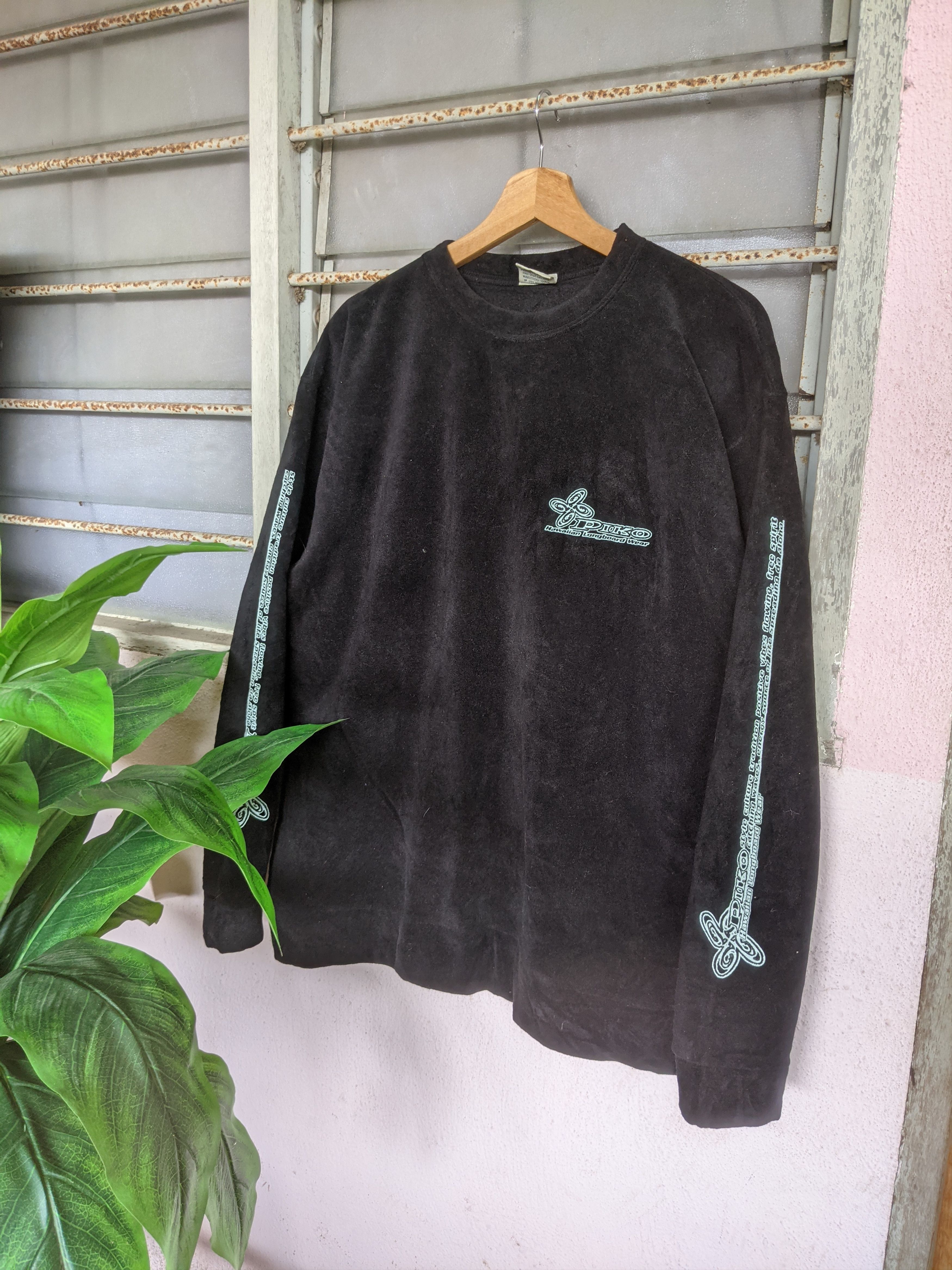 Japanese Brand 🔥 STEALS 🔥 Piko Hawaiian Longboard Wear Spellout Fleece Size US L / EU 52-54 / 3 - 2 Thumbnail