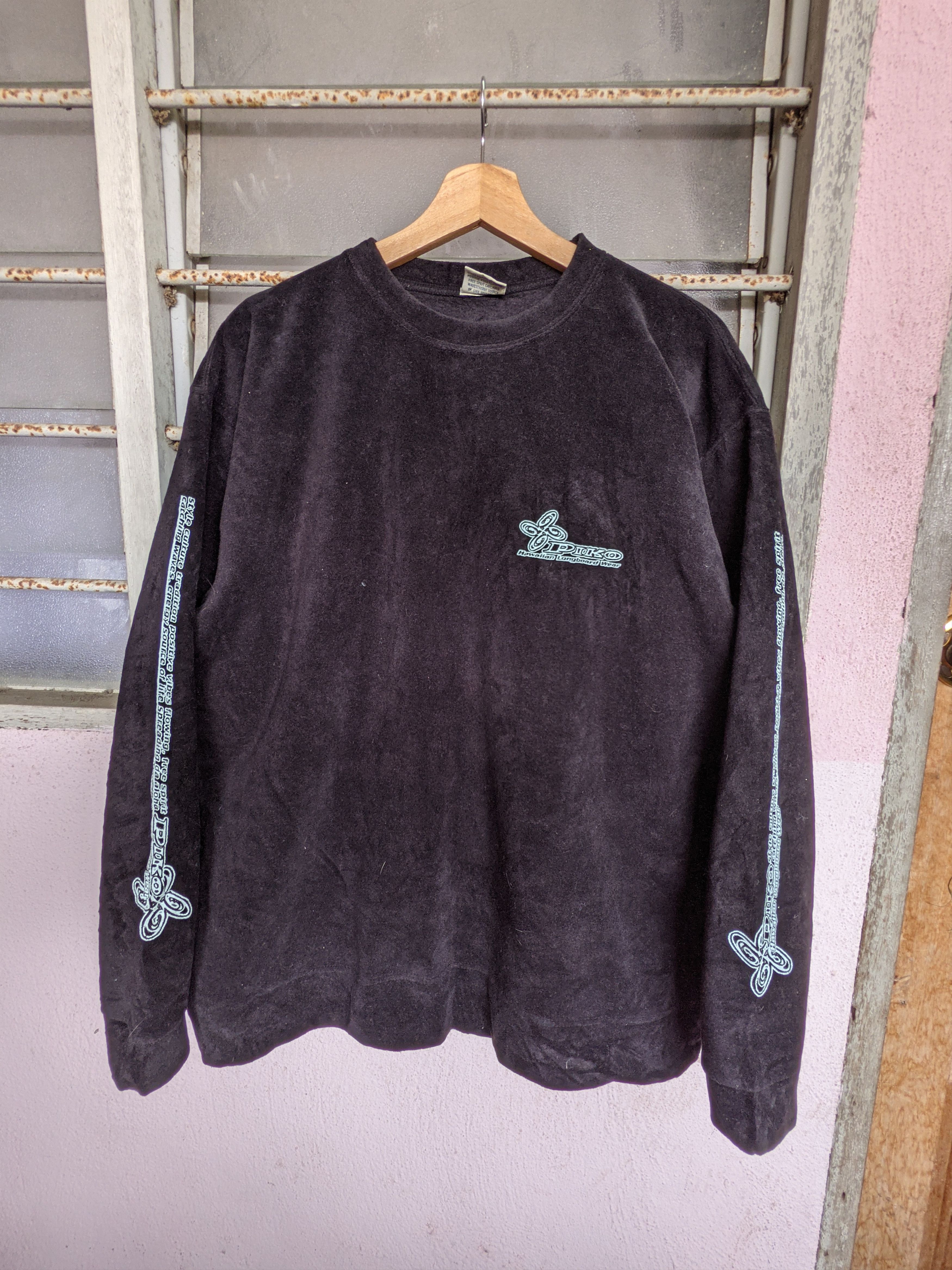 Japanese Brand 🔥 STEALS 🔥 Piko Hawaiian Longboard Wear Spellout Fleece Size US L / EU 52-54 / 3 - 5 Thumbnail