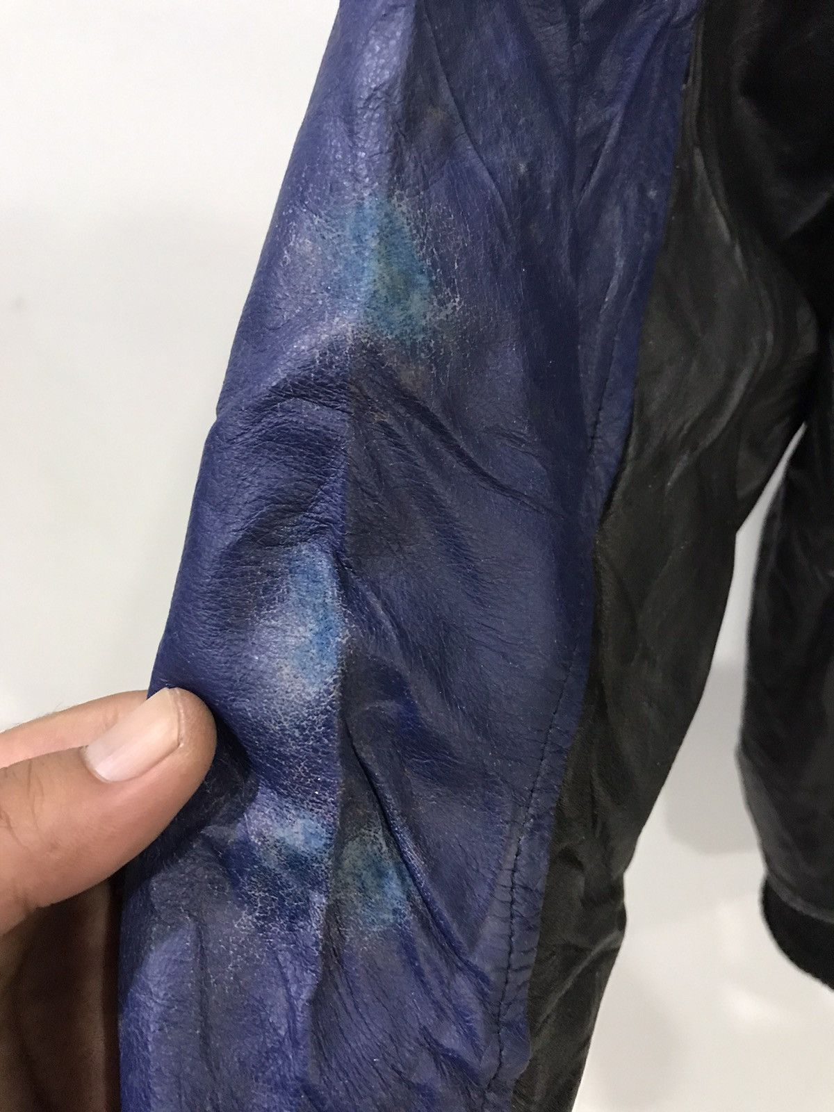 Genuine Leather × Michiko Koshino London MICHIKO KOSHINO LONDON 2 Tones Leather Jacket Size US M / EU 48-50 / 2 - 10 Thumbnail