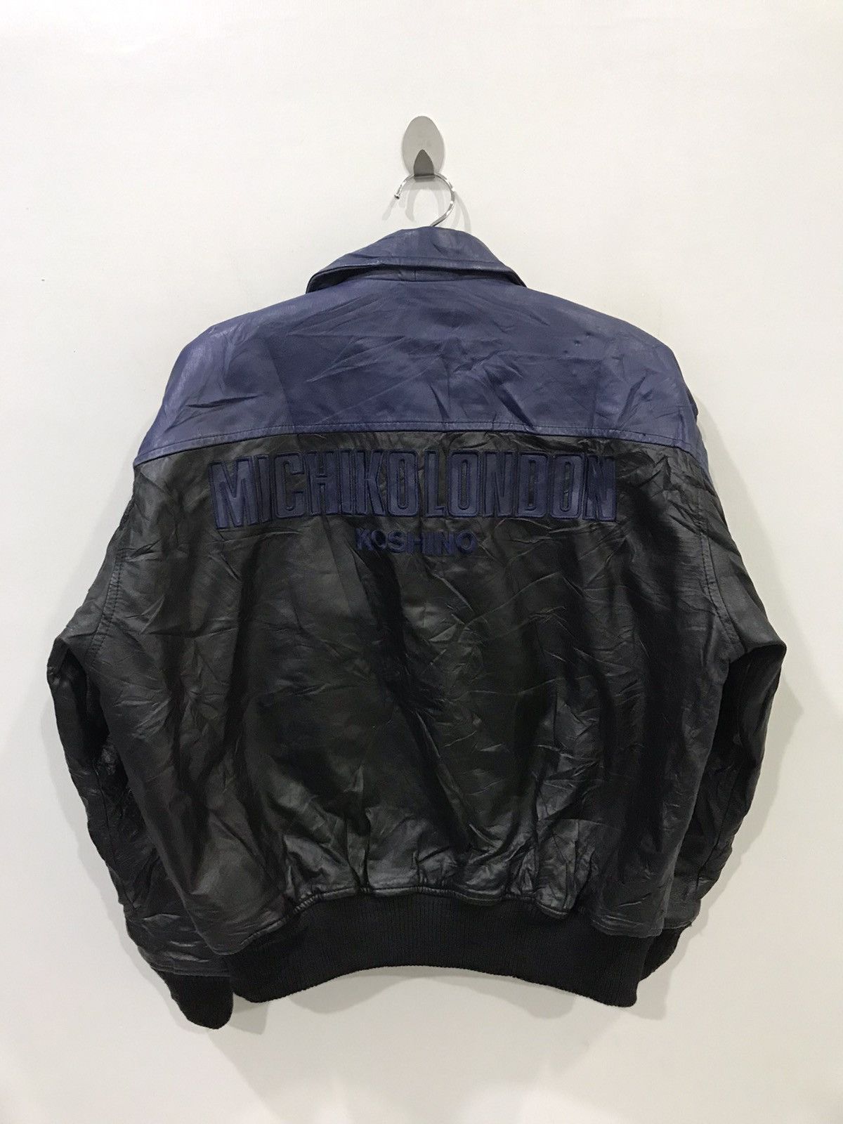 MICHIKO KOSHINO LONDON 2 Tones Leather Jacket