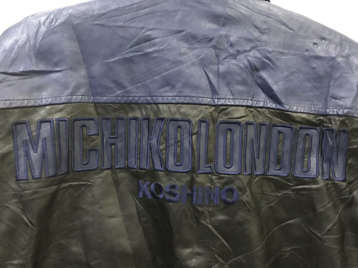 Genuine Leather × Michiko Koshino London MICHIKO KOSHINO LONDON 2 Tones Leather Jacket Size US M / EU 48-50 / 2 - 2 Thumbnail