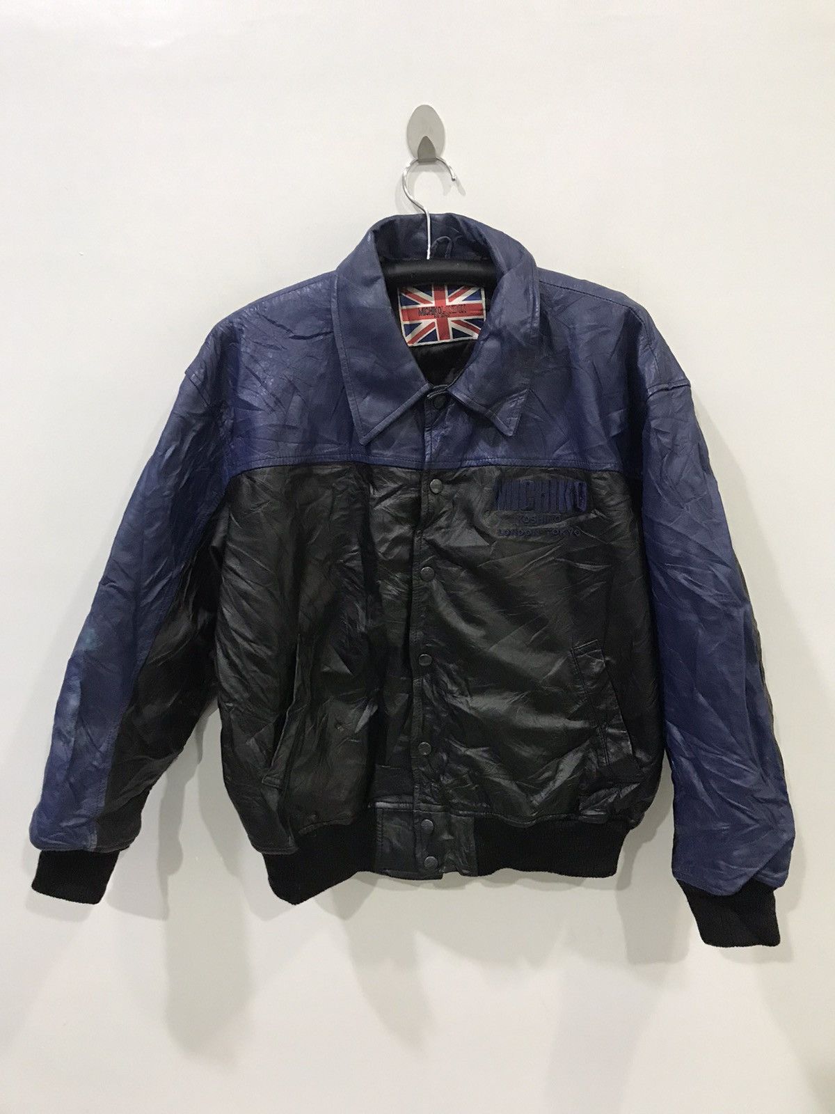 Genuine Leather × Michiko Koshino London MICHIKO KOSHINO LONDON 2 Tones Leather Jacket Size US M / EU 48-50 / 2 - 7 Thumbnail