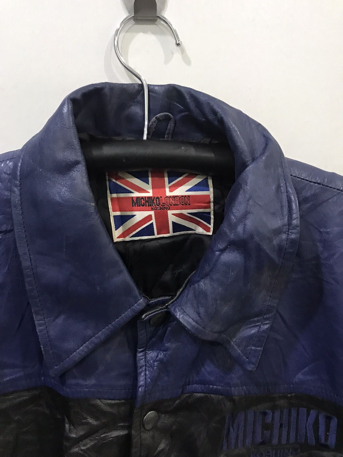 Genuine Leather × Michiko Koshino London MICHIKO KOSHINO LONDON 2 Tones Leather Jacket Size US M / EU 48-50 / 2 - 8 Thumbnail