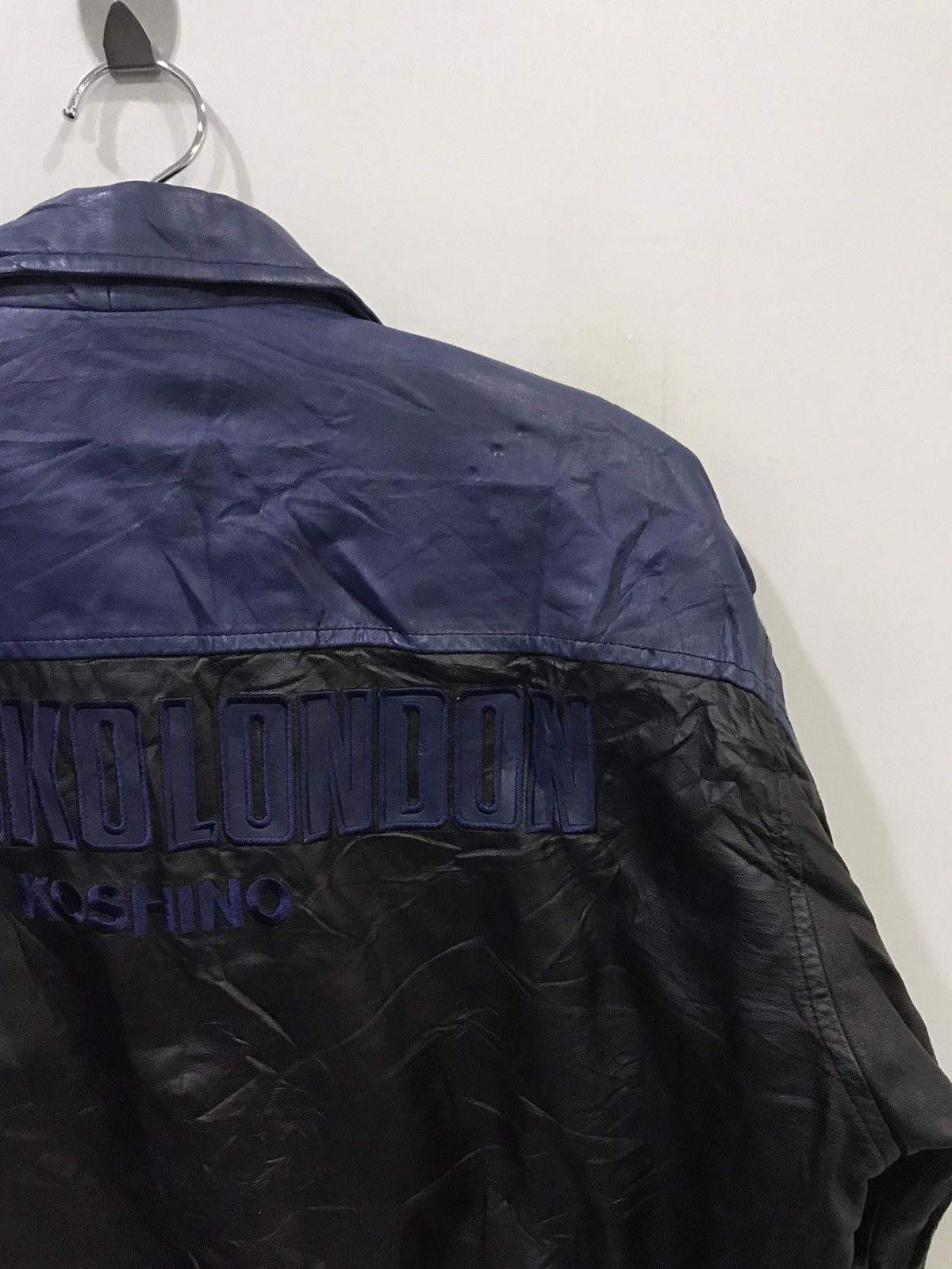 Genuine Leather × Michiko Koshino London MICHIKO KOSHINO LONDON 2 Tones Leather Jacket Size US M / EU 48-50 / 2 - 3 Thumbnail