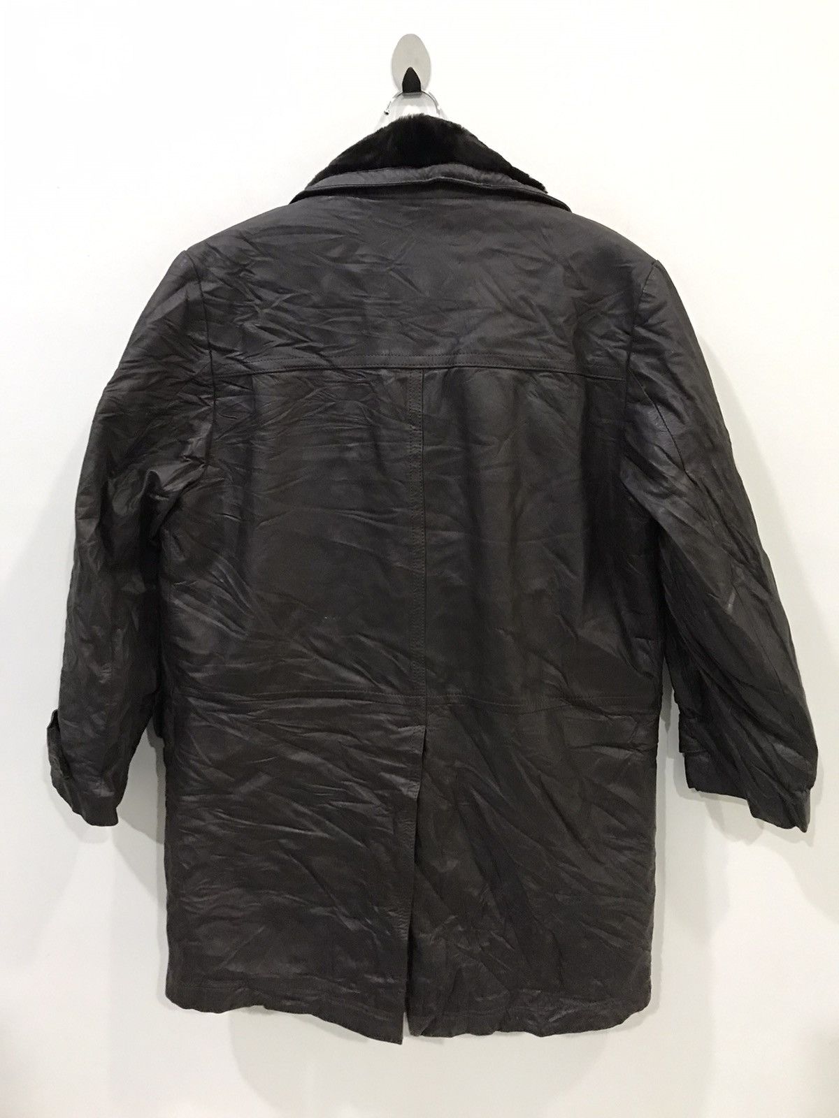 IWASAKI Japan Fur Leather Overcoat