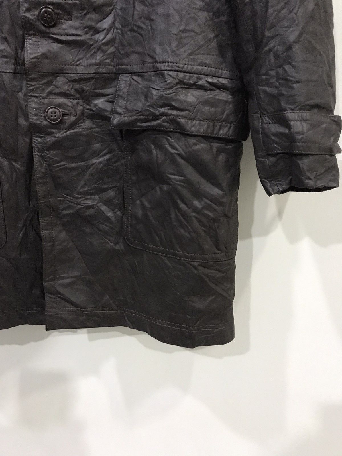 IWASAKI Japan Fur Leather Overcoat