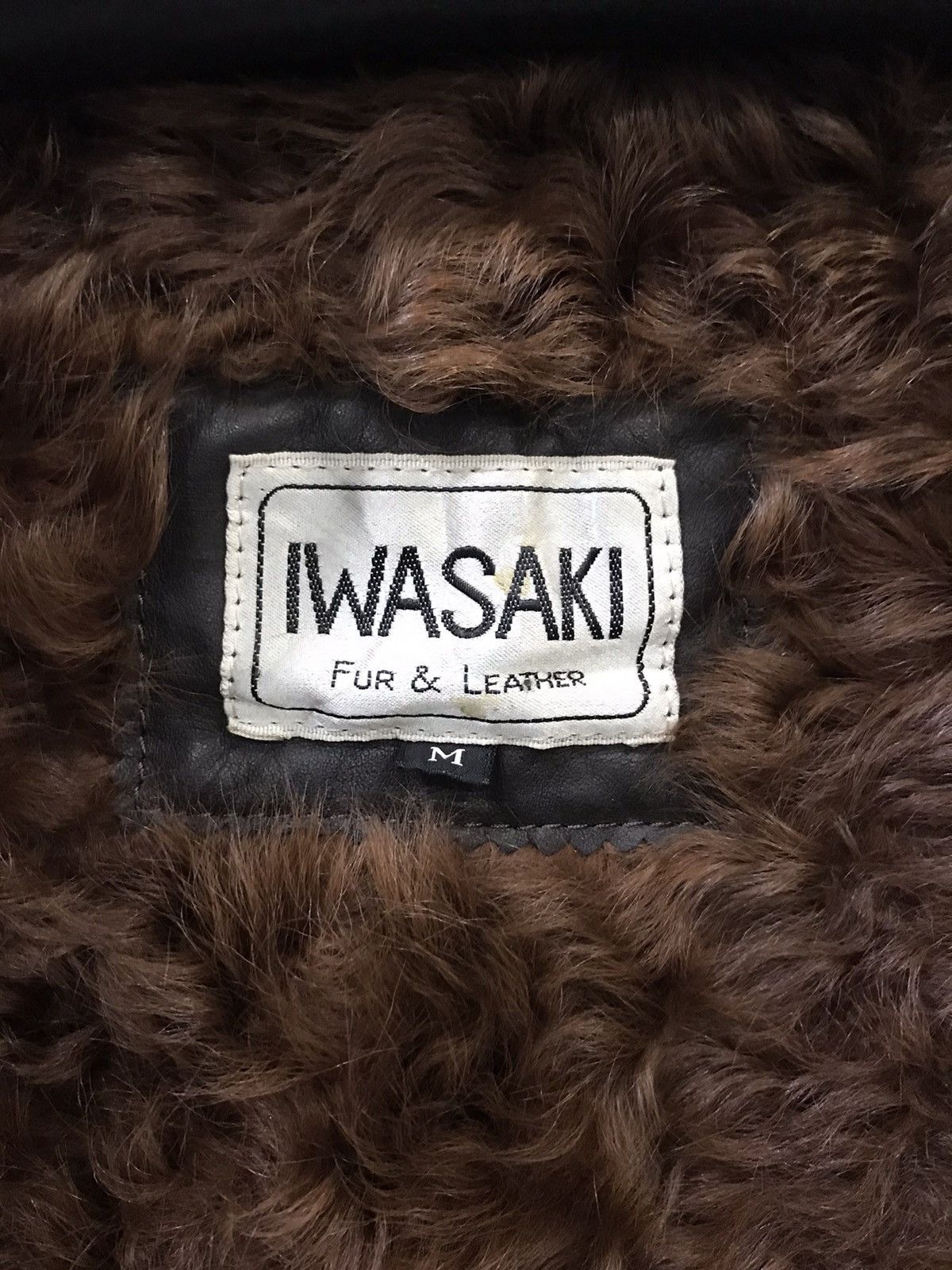 IWASAKI Japan Fur Leather Overcoat