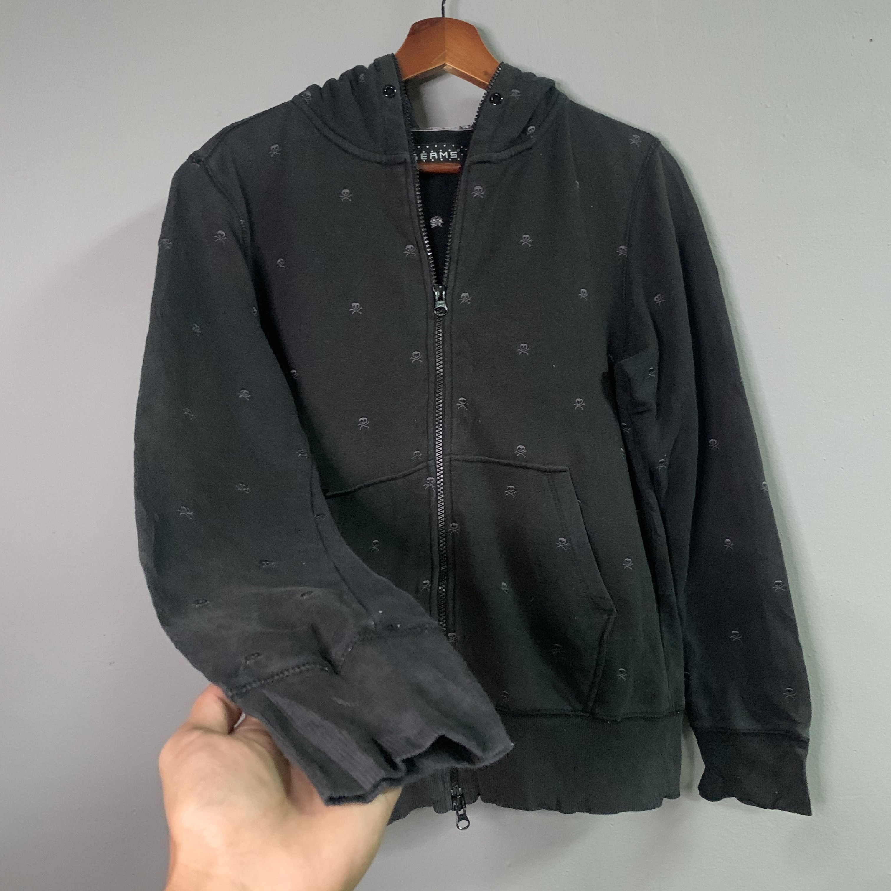 Beams Plus Vintage Beams Skull Design Like Mastermind Full Zip Sweater Size US S / EU 44-46 / 1 - 3 Thumbnail