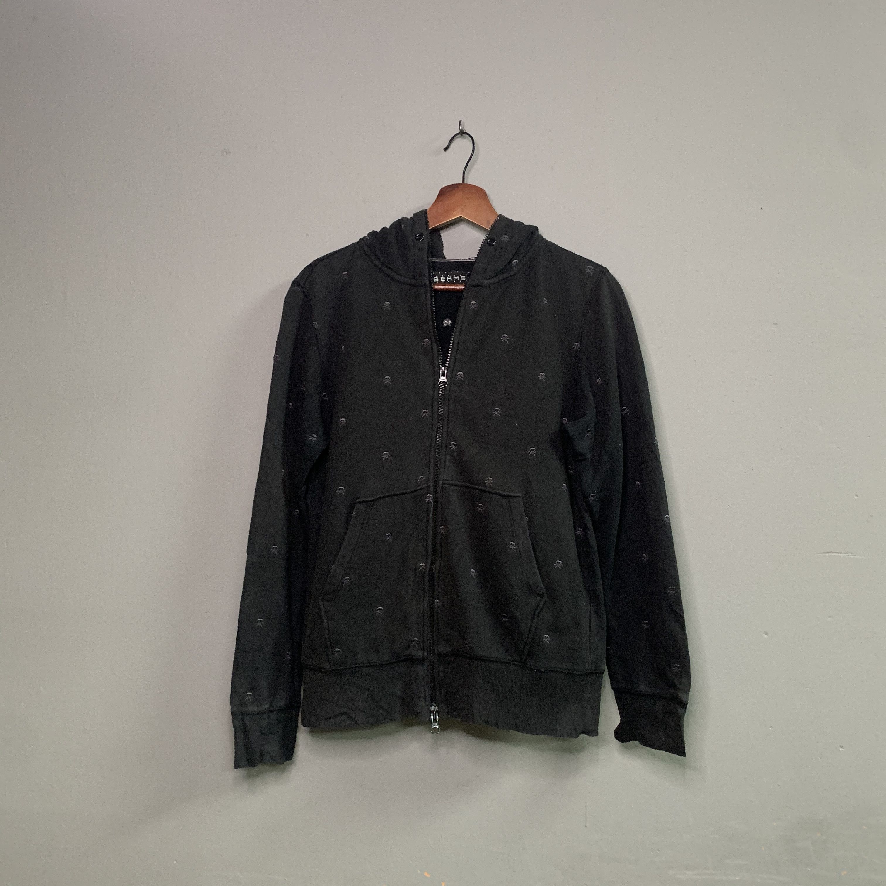 Beams Plus Vintage Beams Skull Design Like Mastermind Full Zip Sweater Size US S / EU 44-46 / 1 - 1 Thumbnail