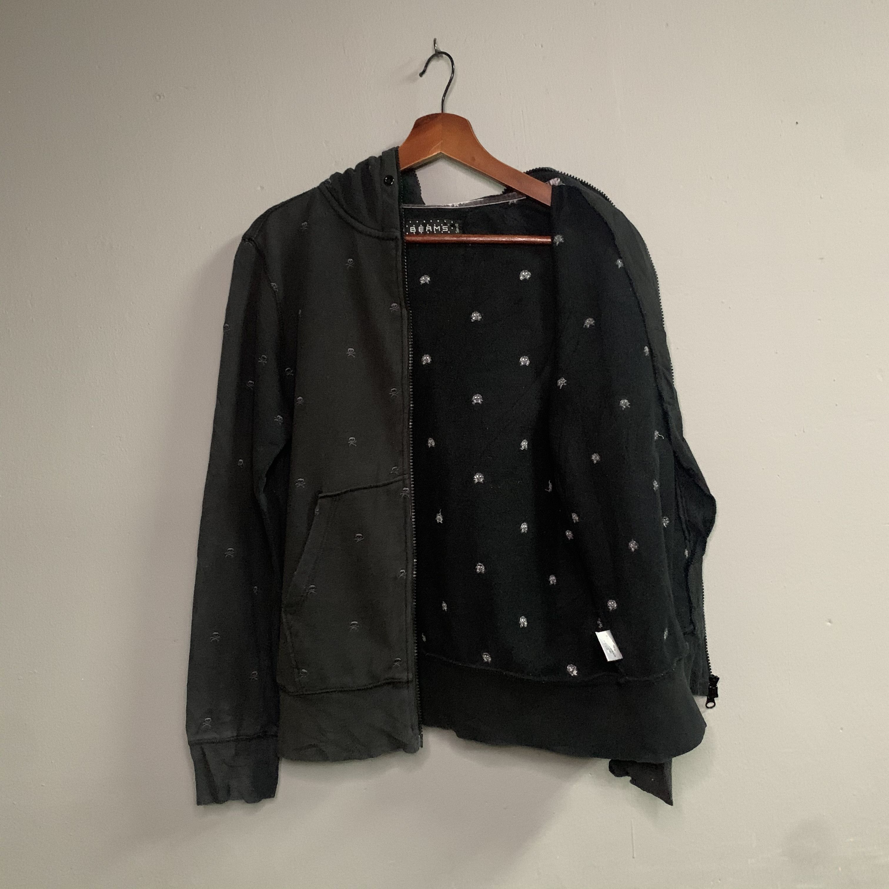 Beams Plus Vintage Beams Skull Design Like Mastermind Full Zip Sweater Size US S / EU 44-46 / 1 - 4 Thumbnail
