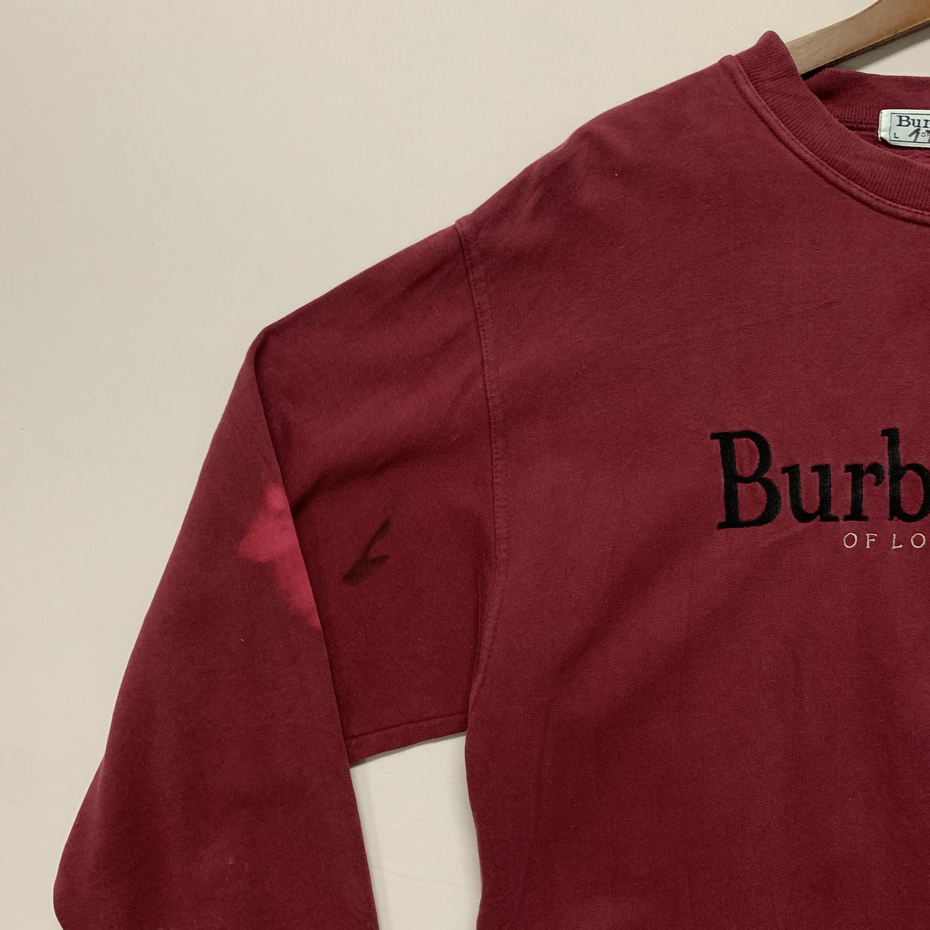 Burberry Vintage Burberrys Of London Embroidery Bleach JumperSweater Size US L / EU 52-54 / 3 - 5 Thumbnail
