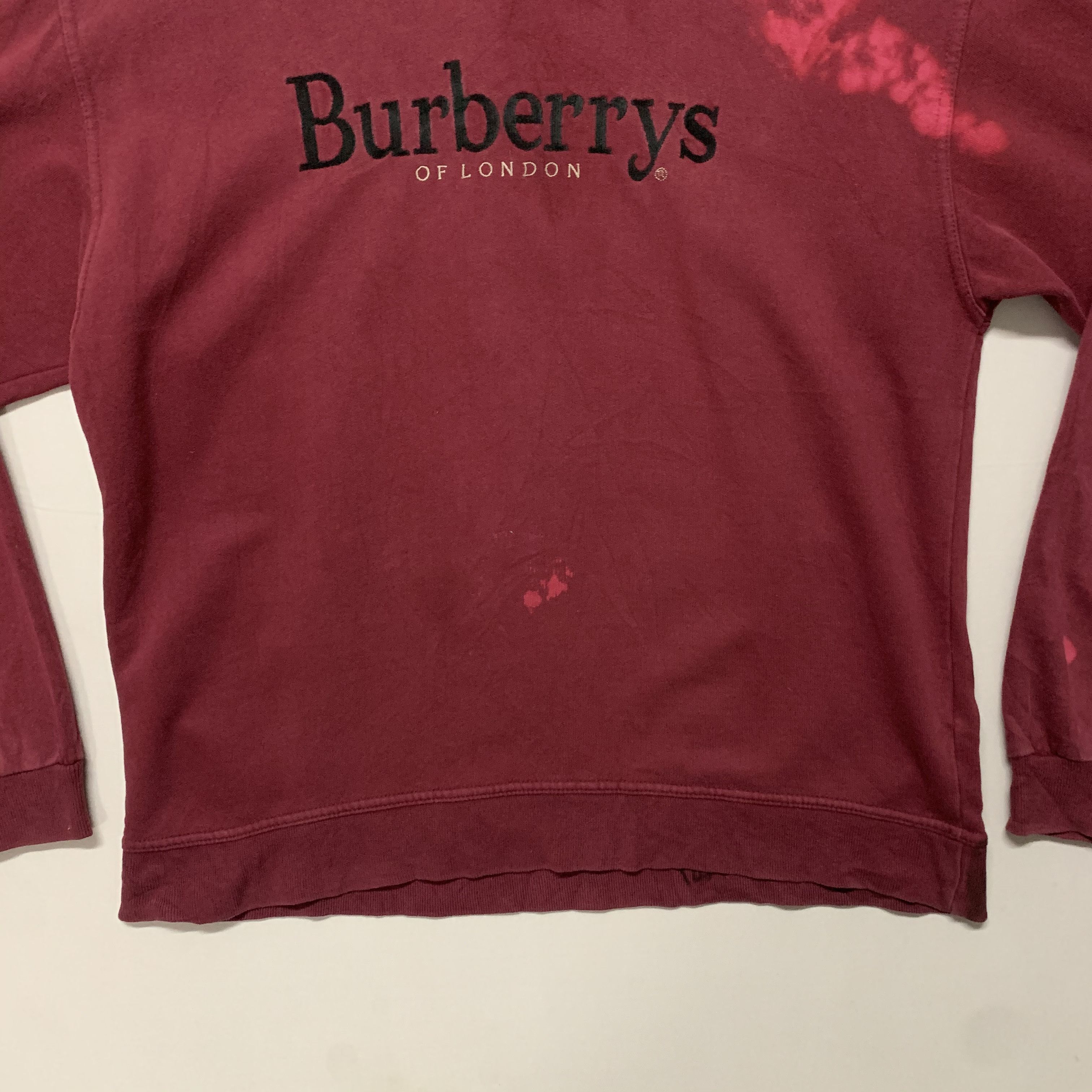 Burberry Vintage Burberrys Of London Embroidery Bleach JumperSweater Size US L / EU 52-54 / 3 - 7 Thumbnail