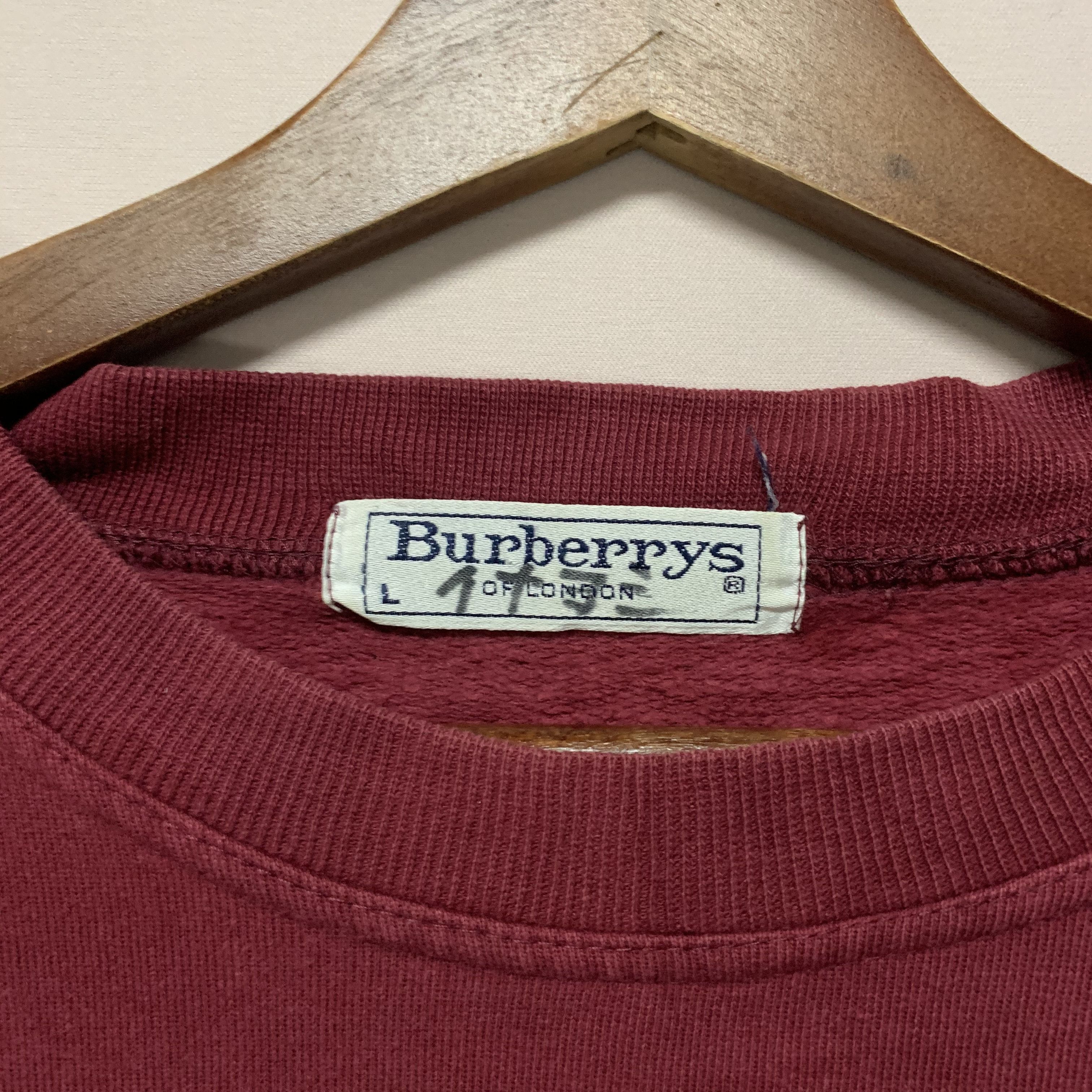 Burberry Vintage Burberrys Of London Embroidery Bleach JumperSweater Size US L / EU 52-54 / 3 - 12 Thumbnail
