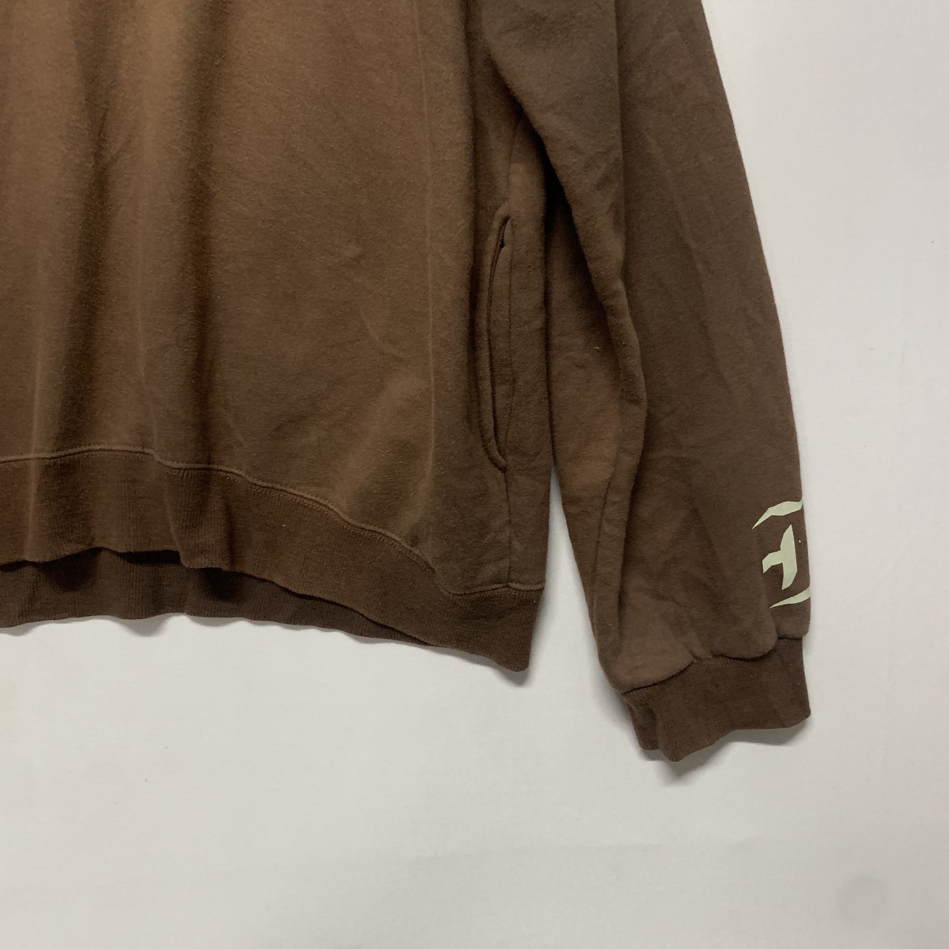 Japanese Brand S.A.G.H Brand Hooded Brown Sweatshirt Large Size Size US L / EU 52-54 / 3 - 3 Thumbnail